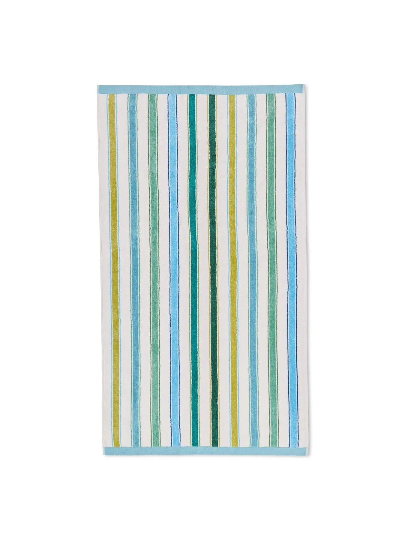Striped Hand Towel - Green, Cotton