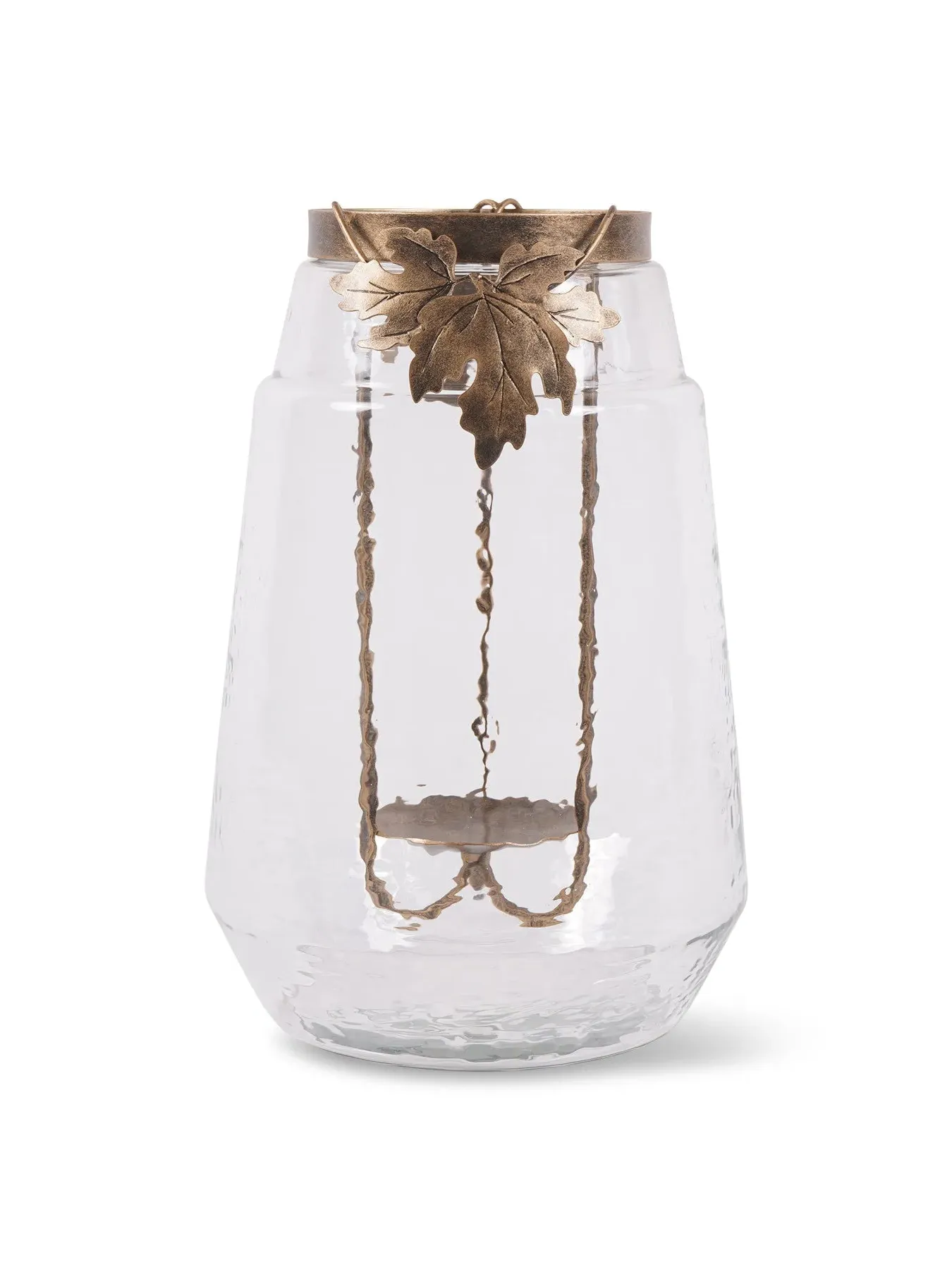 Large Hurricane Candle Holder - Antique Gold, Glass image