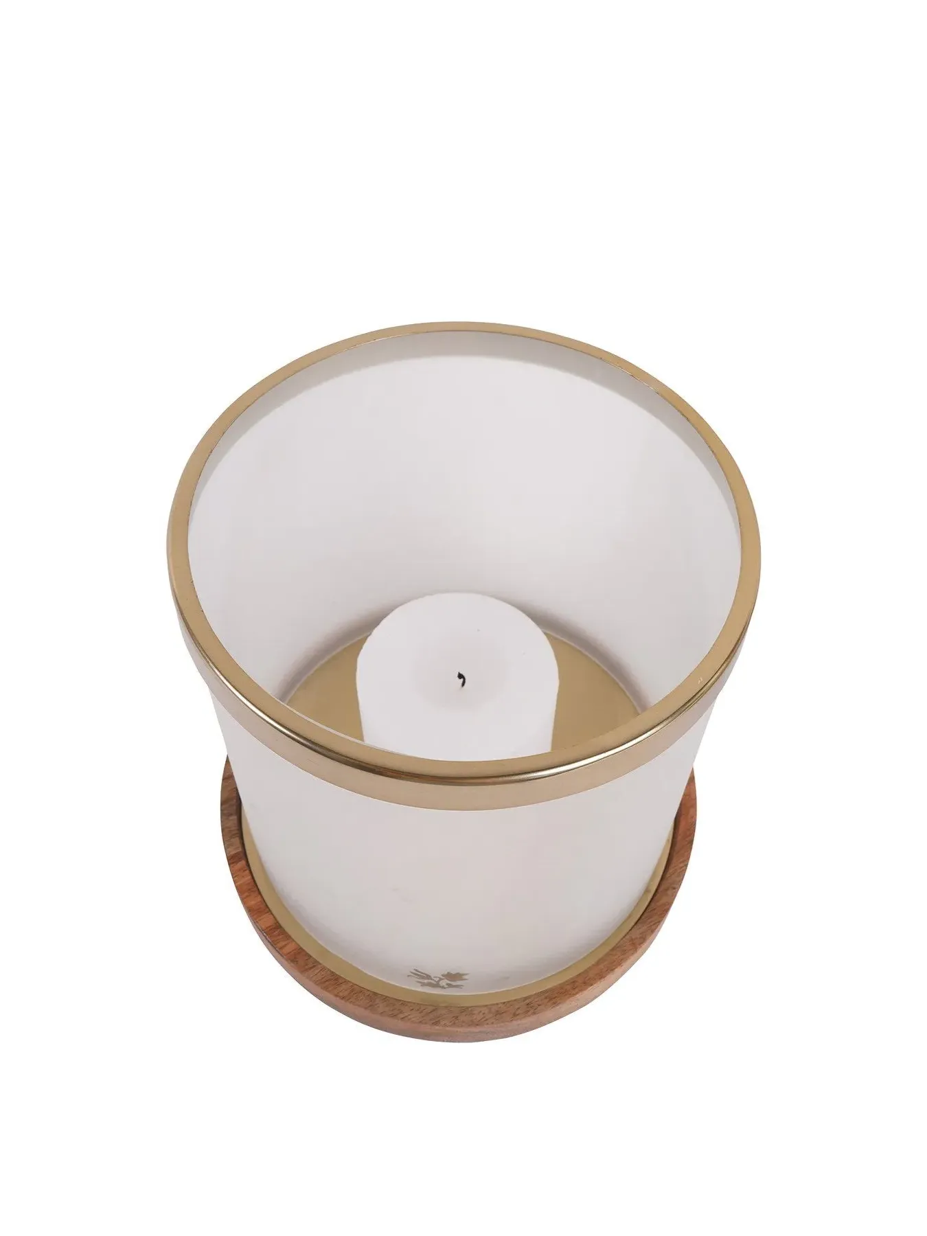 Large Hurricane Lantern - Frosted Glass, Metal