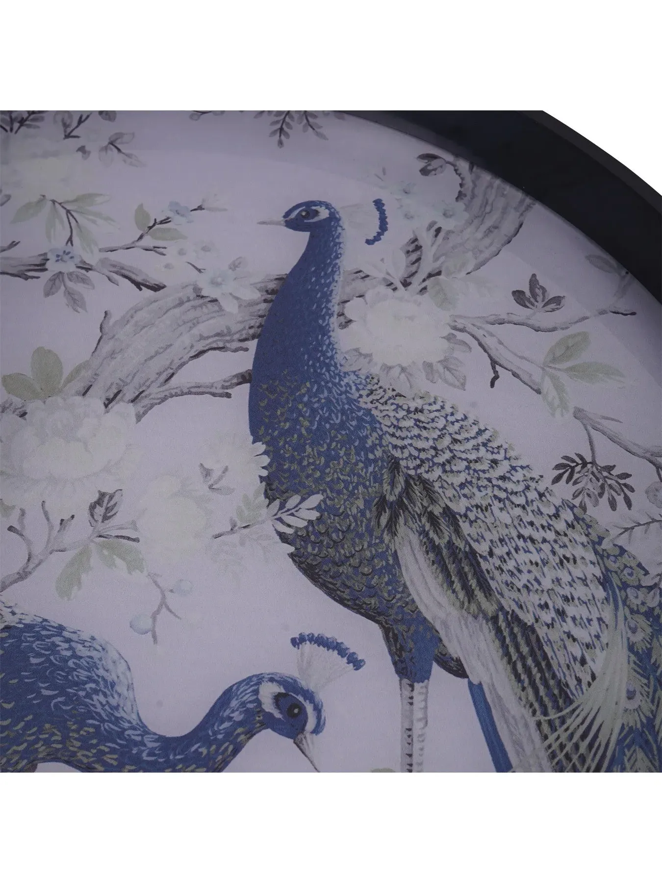 Nesting Trays Set with Peacock Print - Multi