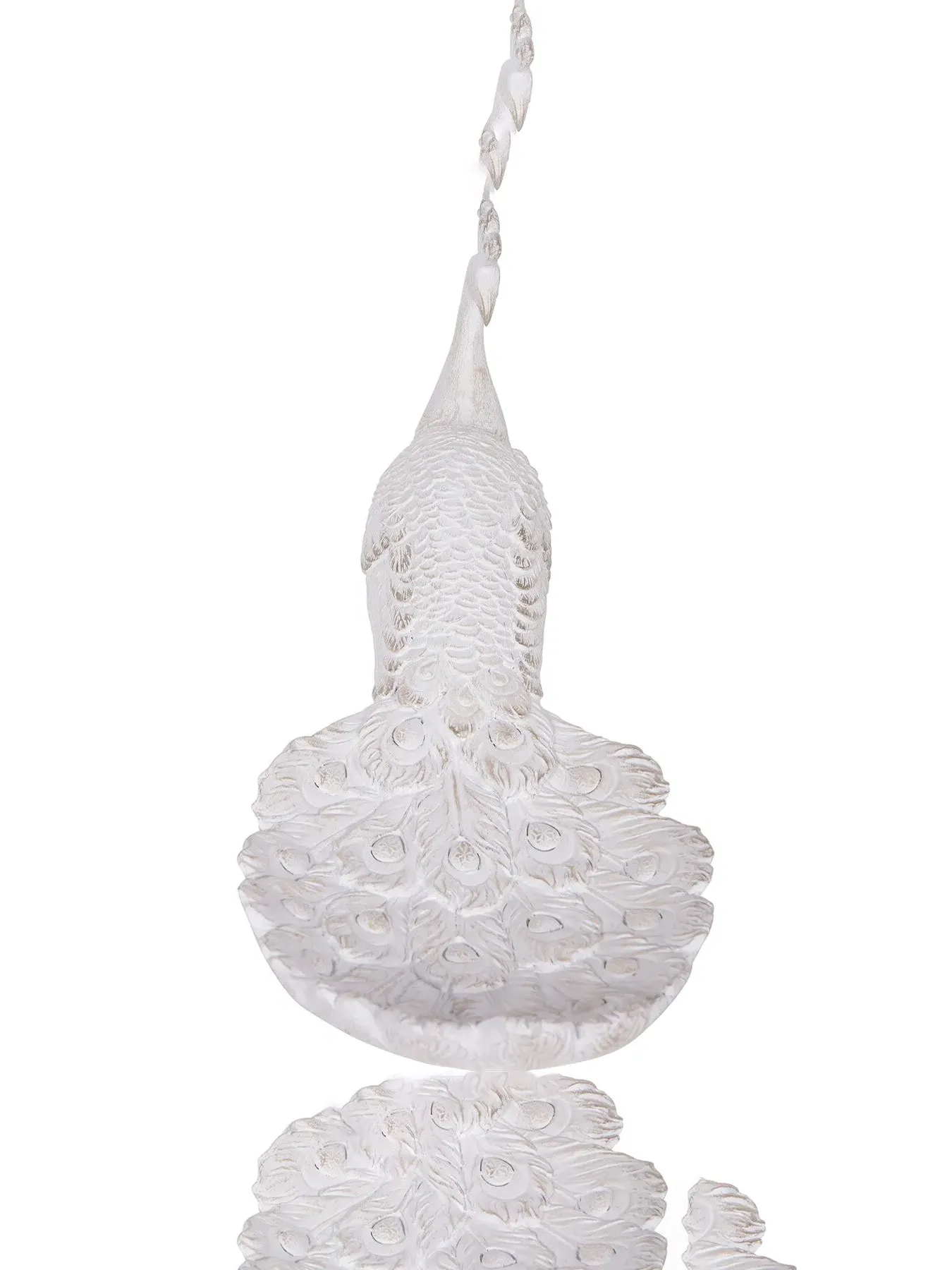 Peacock Trinket Dish - White Gold
