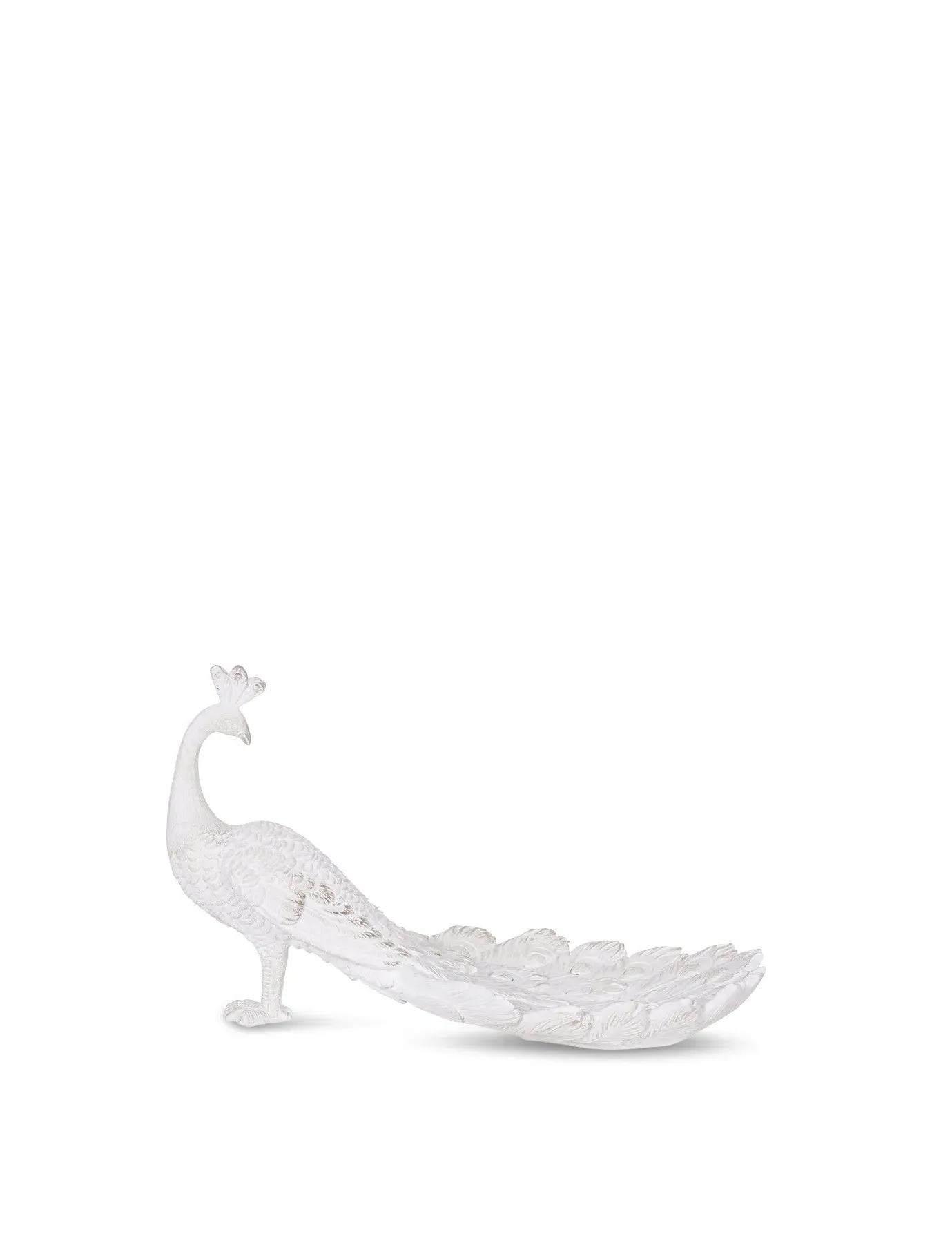 Peacock Trinket Dish - White Gold image