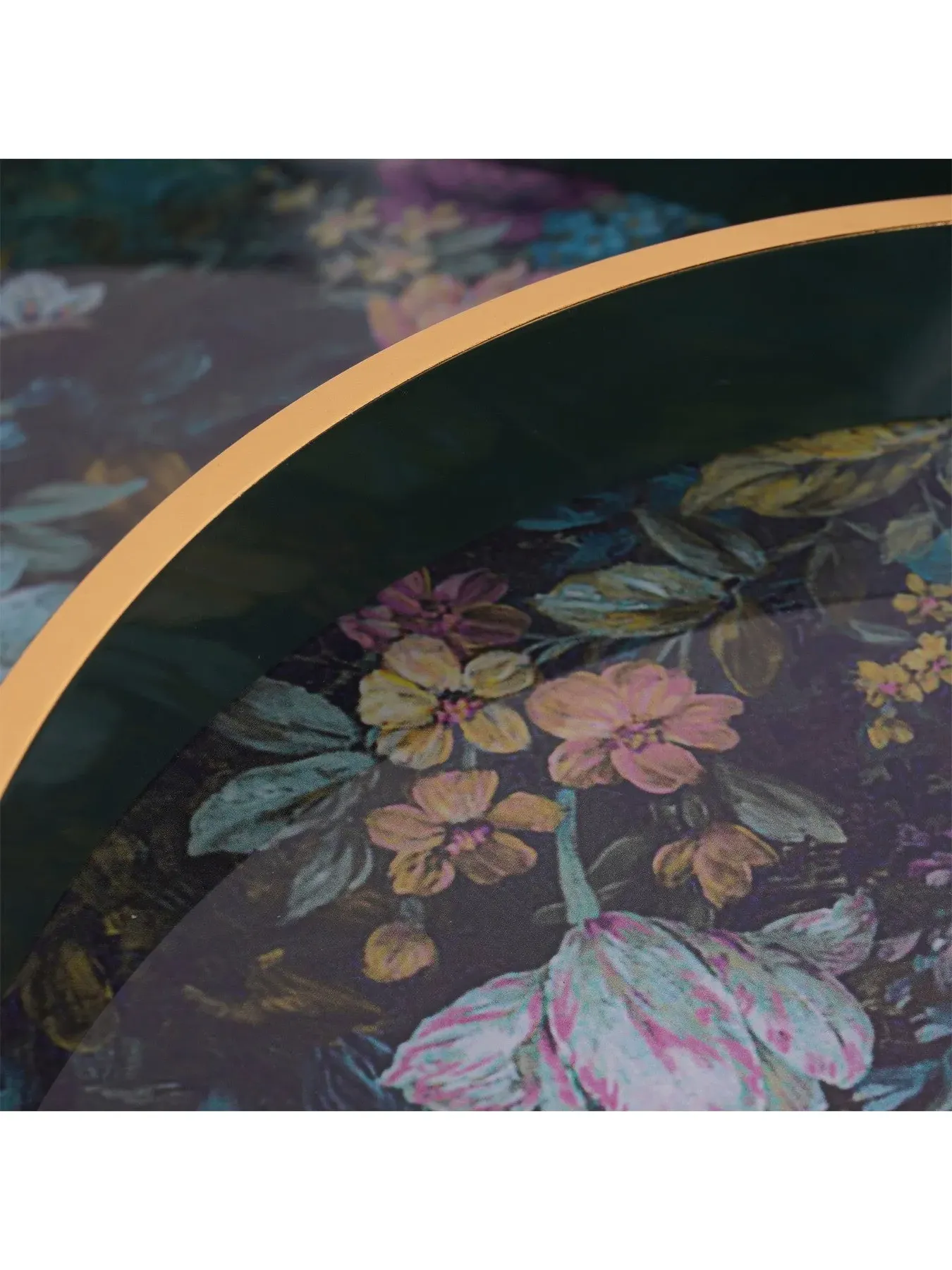 Set of 2 Serving Trays - Multi, Print Design