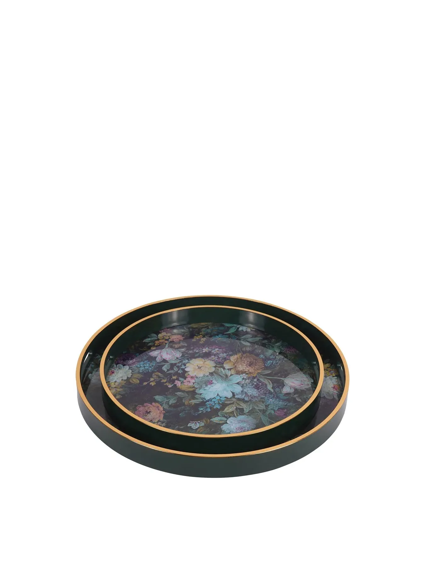 Set of 2 Serving Trays - Multi, Print Design