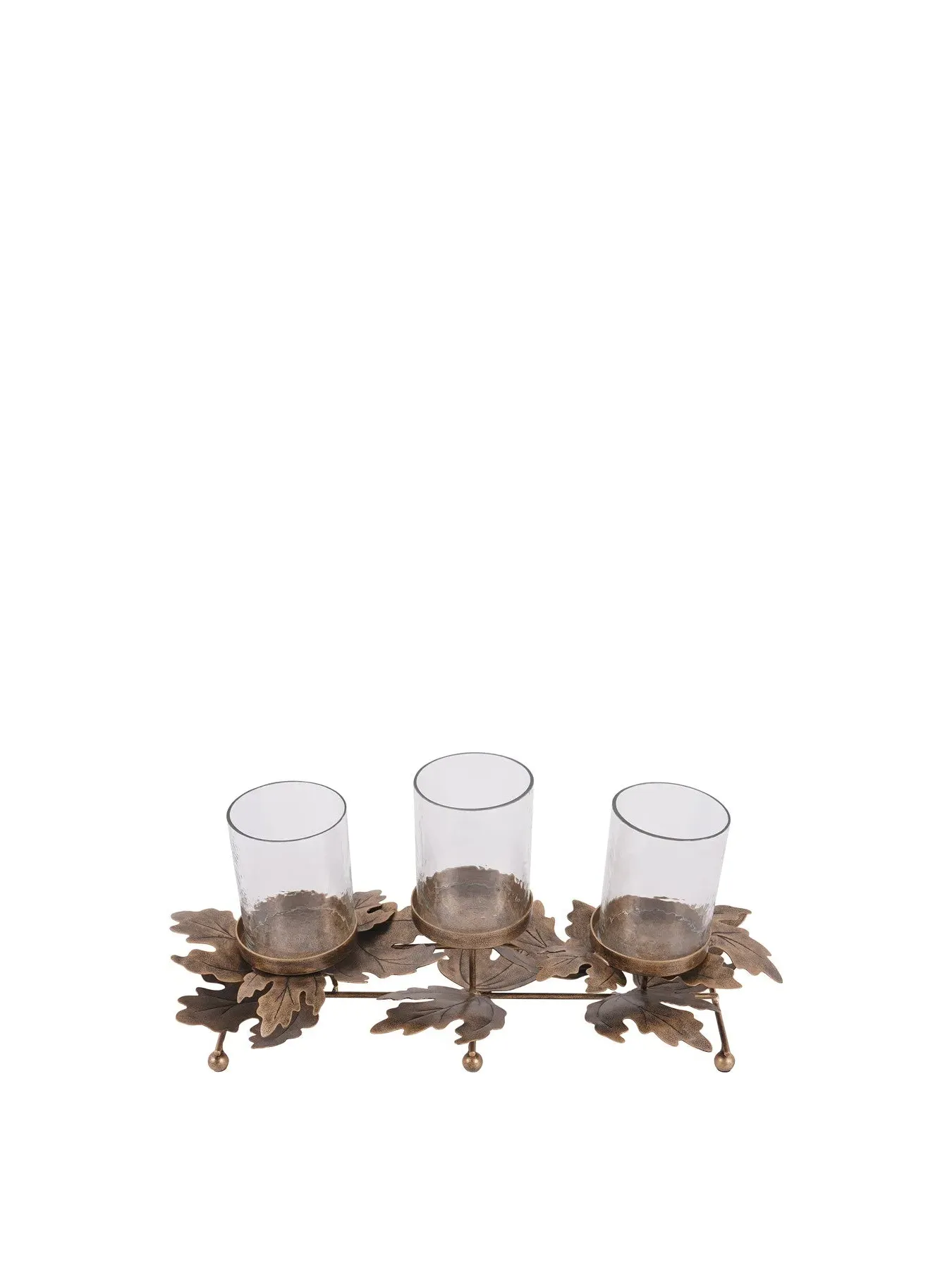 Triple Votive Candleholder - Antique Gold, Metal