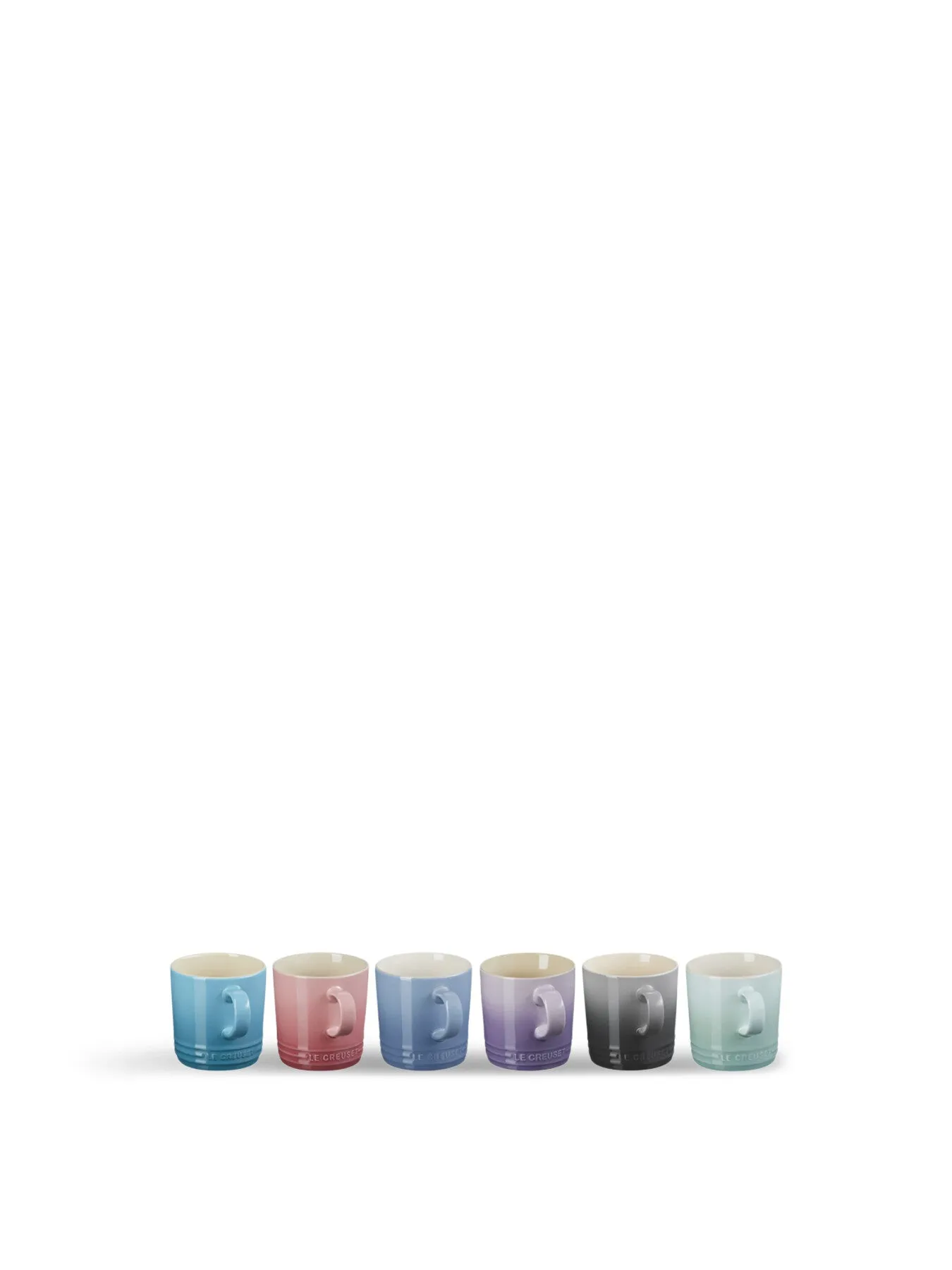 6-Piece Mug Set - Assorted Pastel, Ceramic image