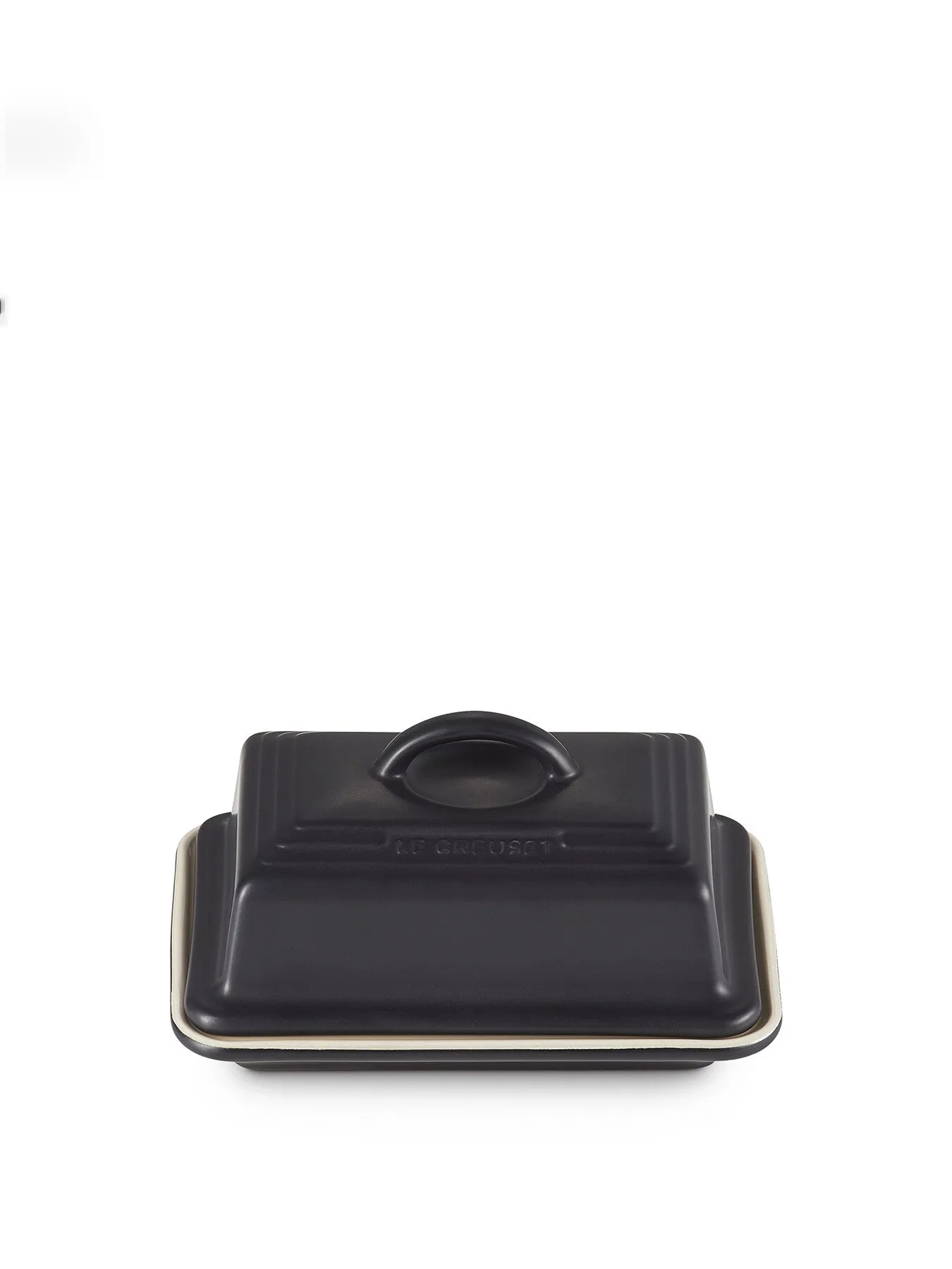 Butter Dish with Lid - Black, Ceramic