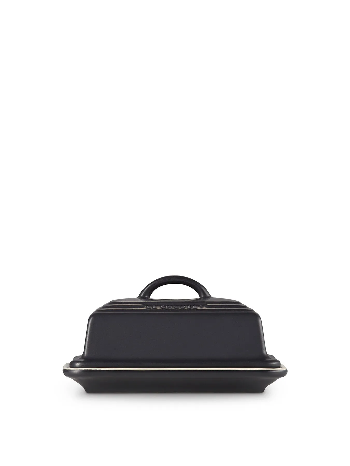 Butter Dish with Lid - Black, Ceramic