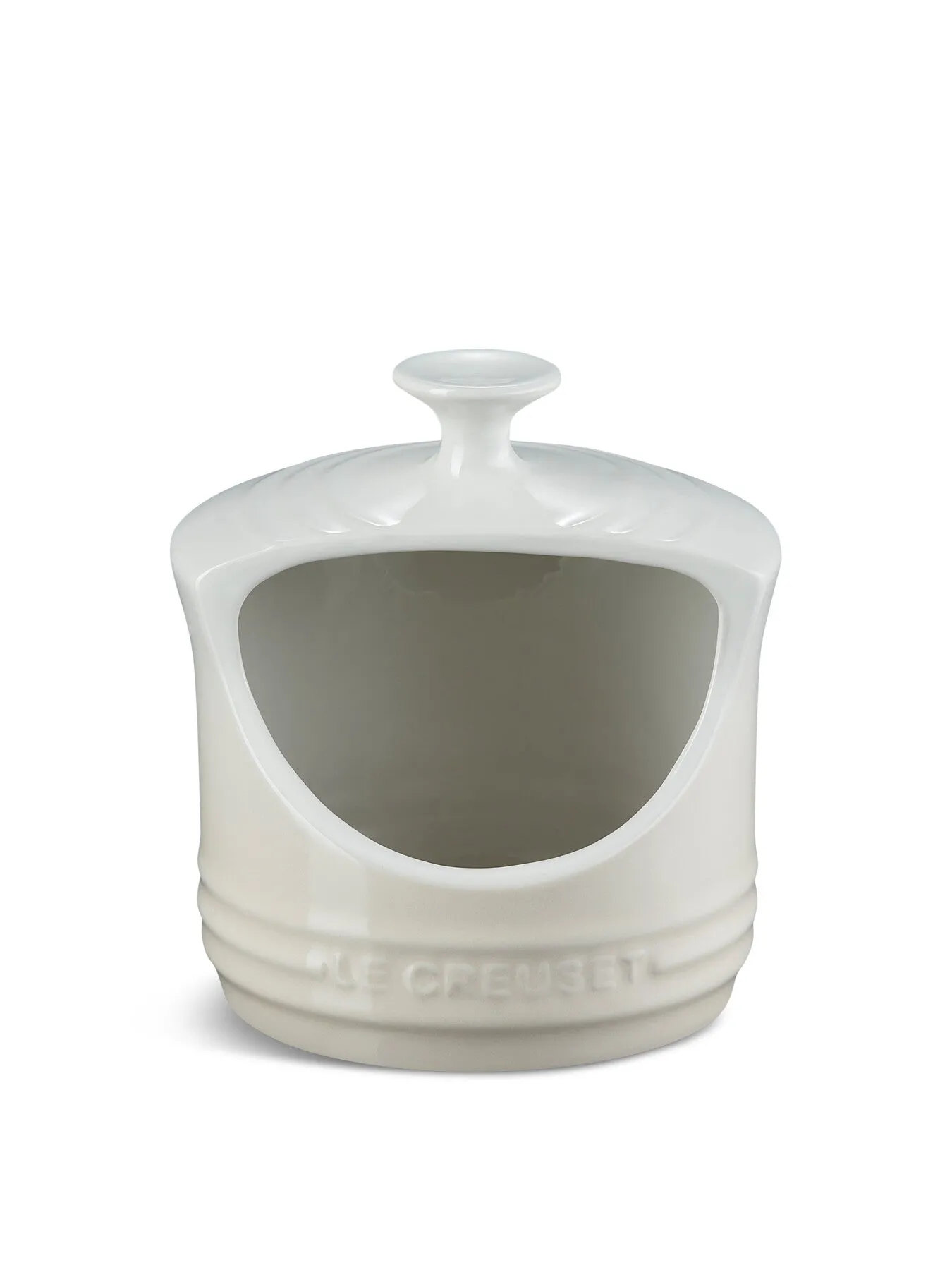 Salt Pig with Lid - Meringue, Stoneware