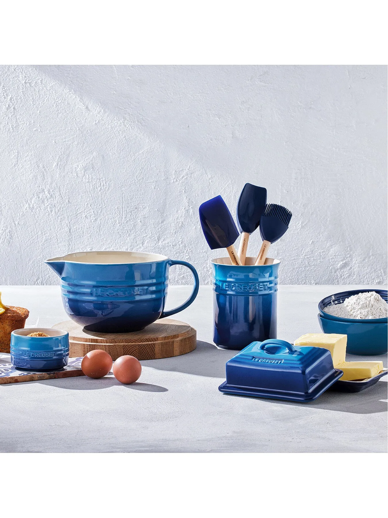 Small Utensil Jar - Azure Blue, Stoneware