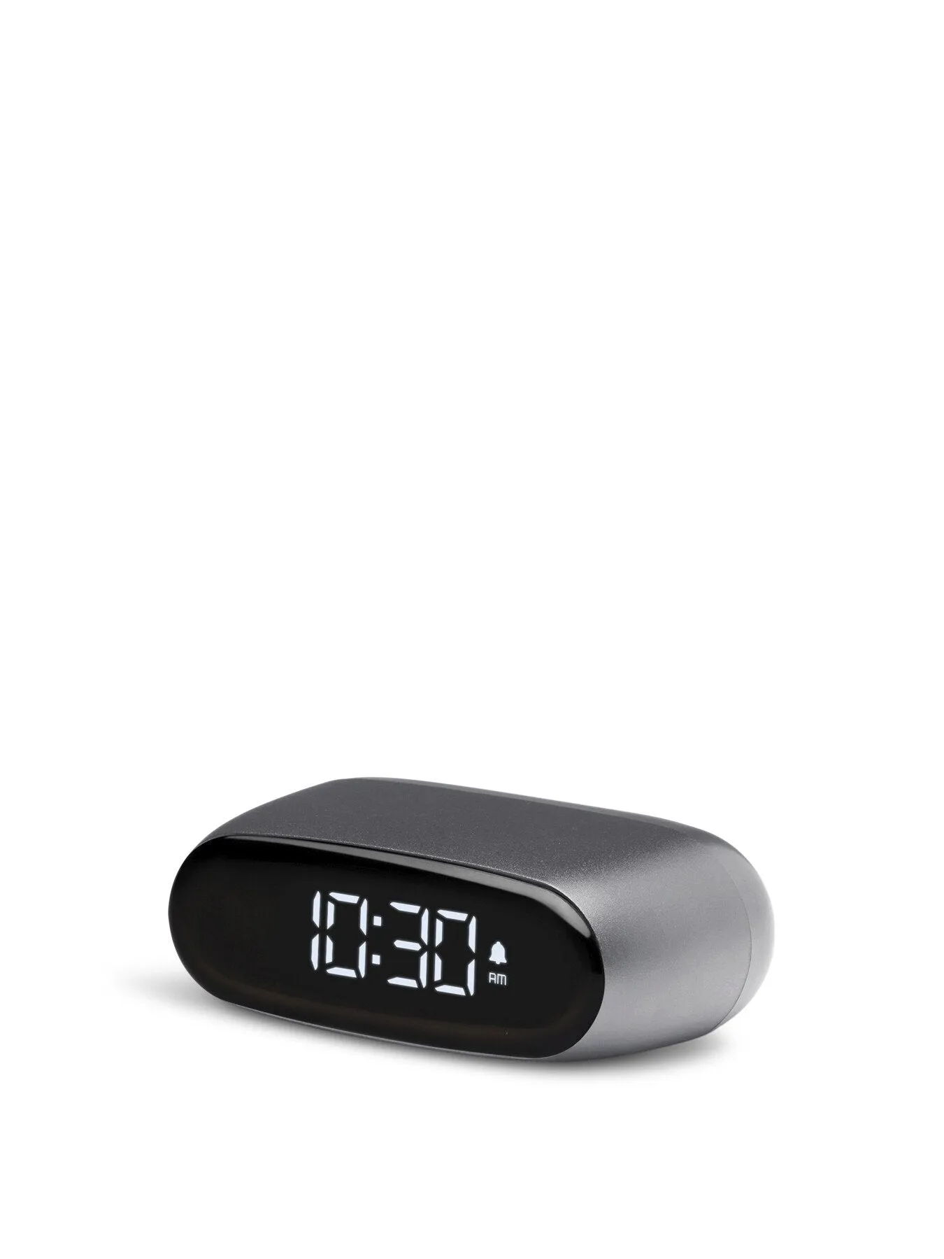 Mini Alarm Clock with LCD Display - Gun Metal image