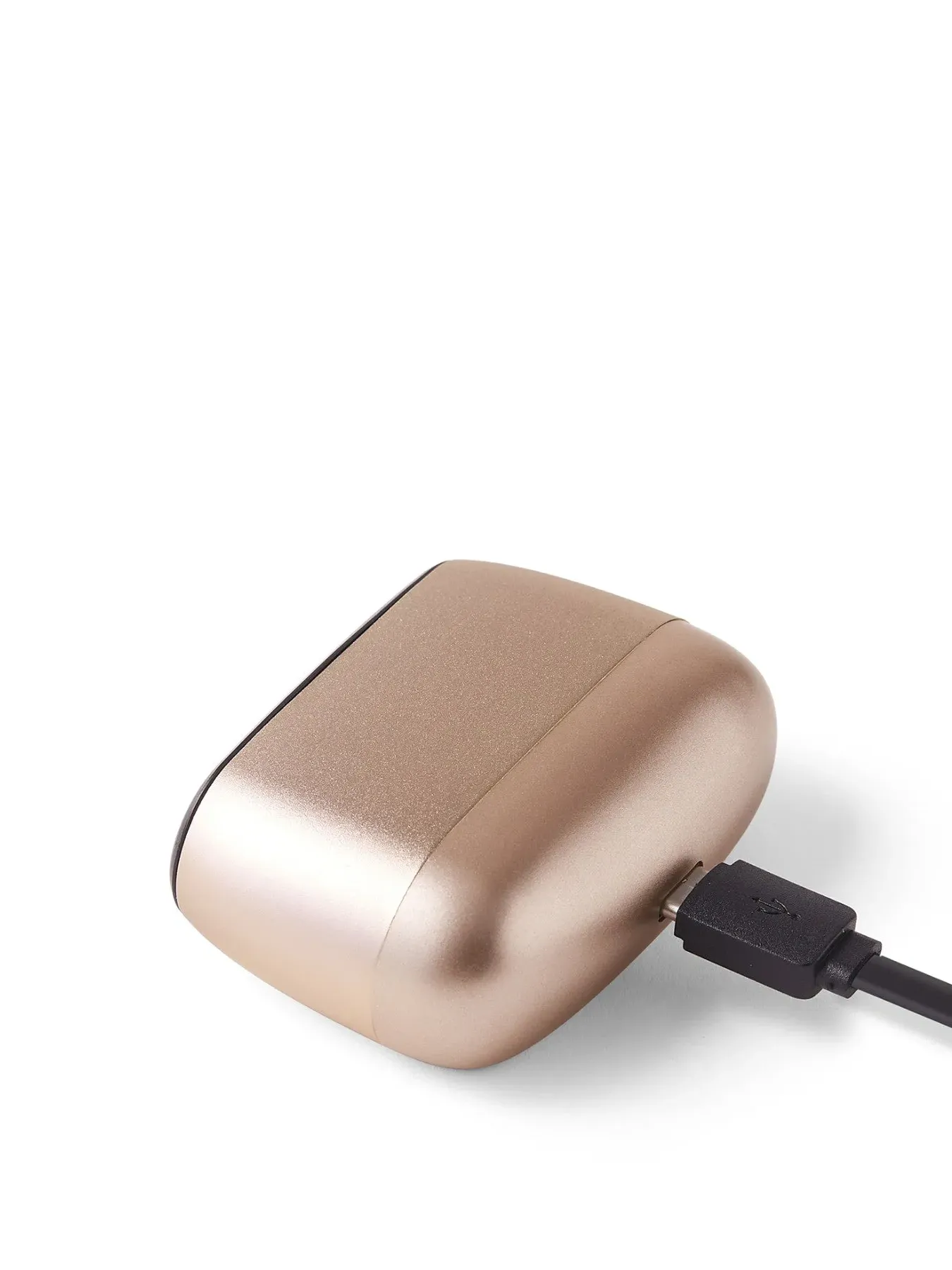 Mini Alarm Clock with LCD Display - Soft Gold