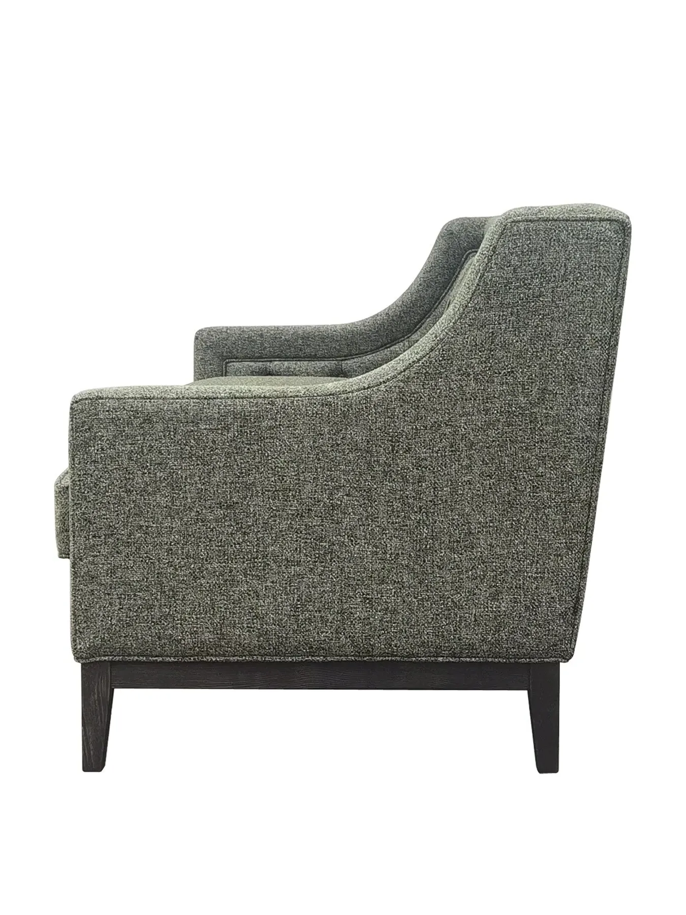 3-Seater Buttoned Sofa - Green, Fabric