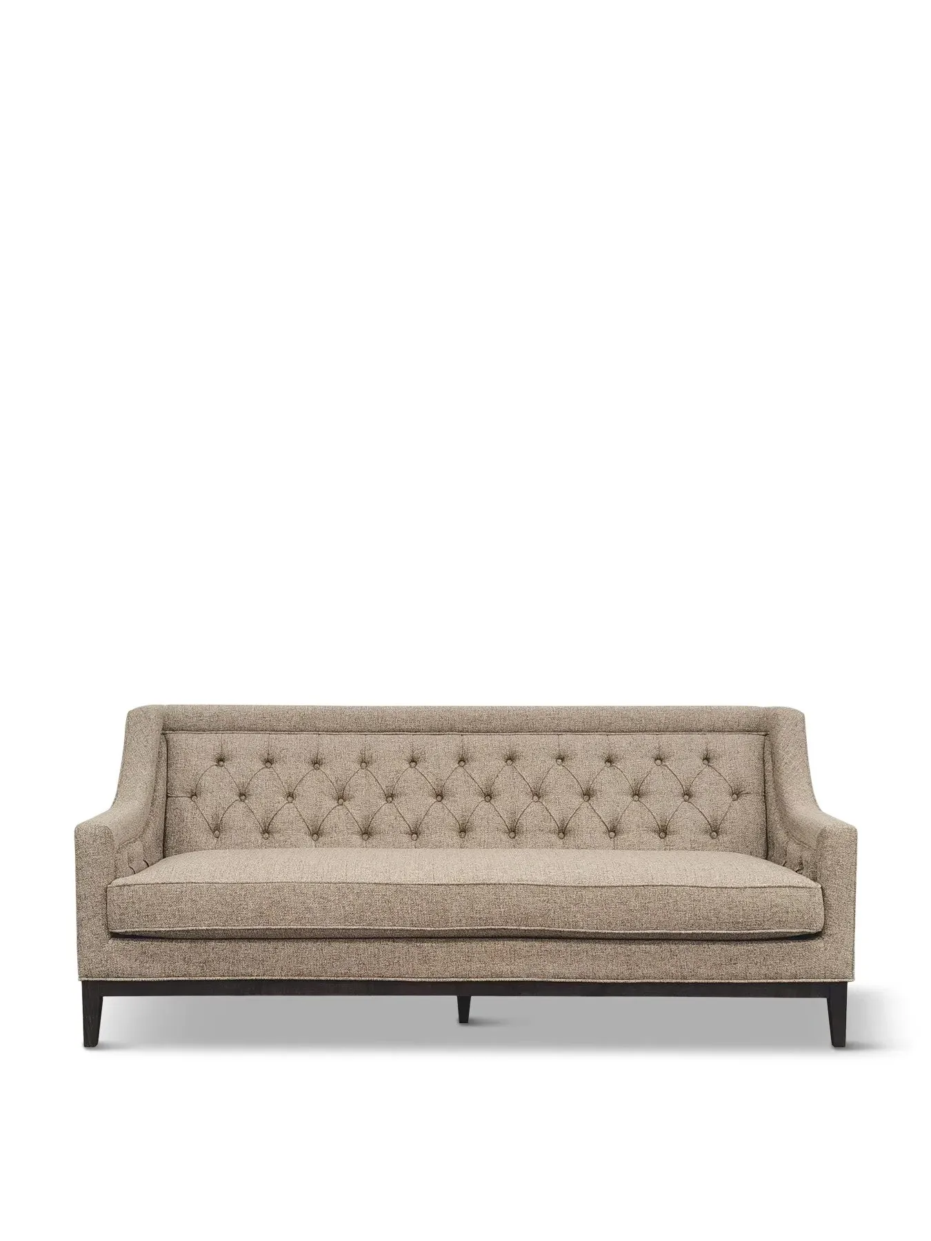 3-Seater Buttoned Sofa - Grey image