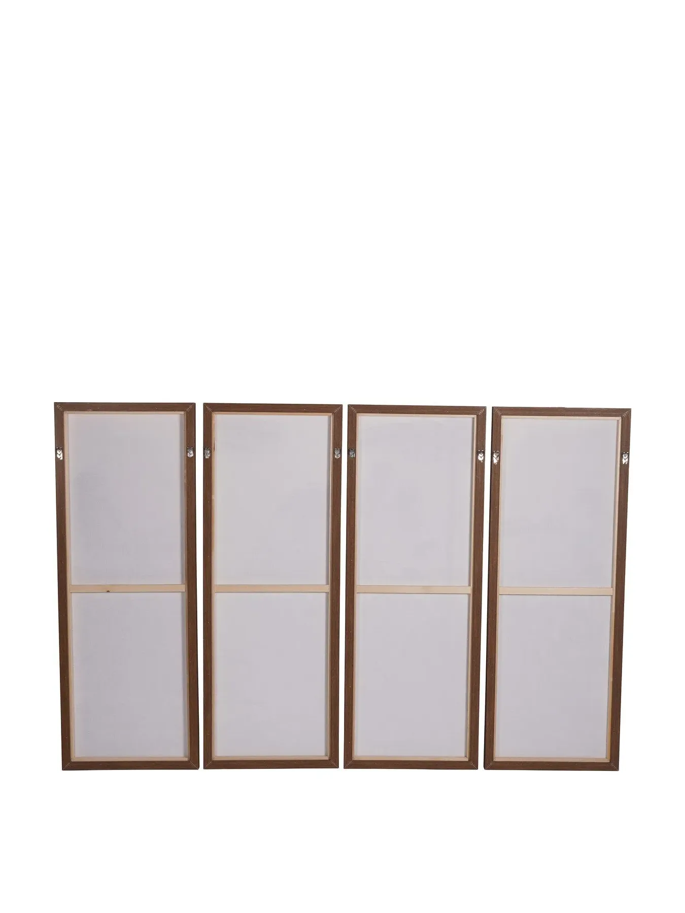 4-Piece Framed Canvas Set - Monotone, Wood Frame
