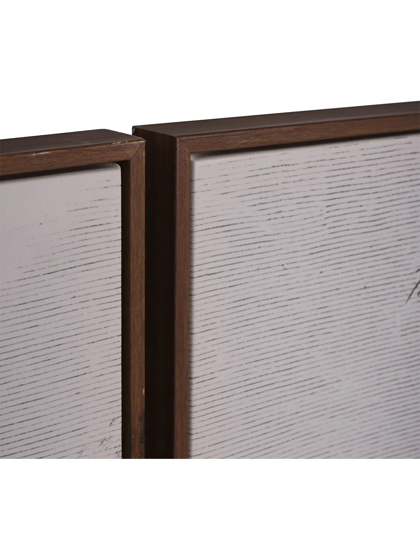 4-Piece Framed Canvas Set - Monotone, Wood Frame