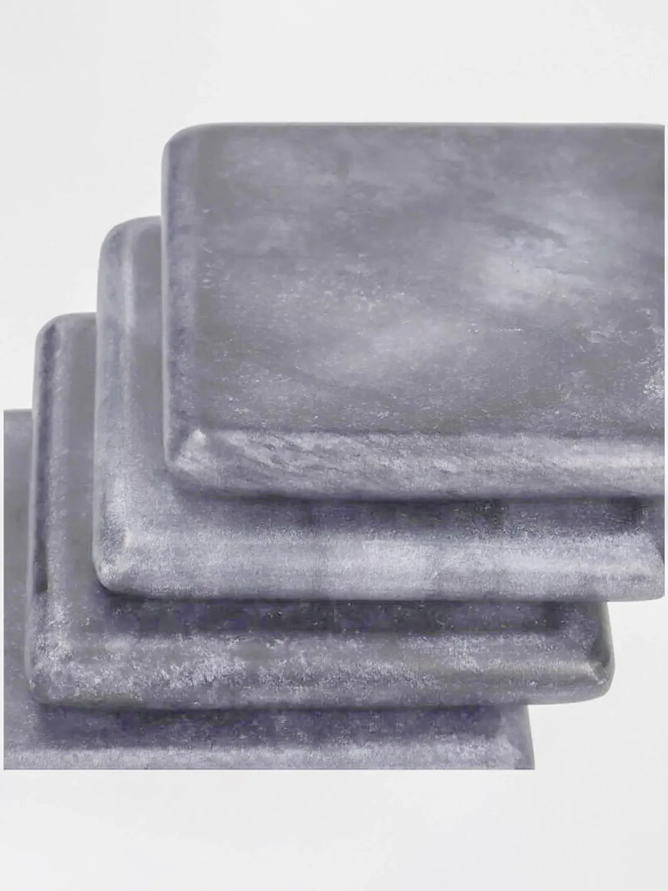 4-Piece Square Coaster Set - Black, Marble