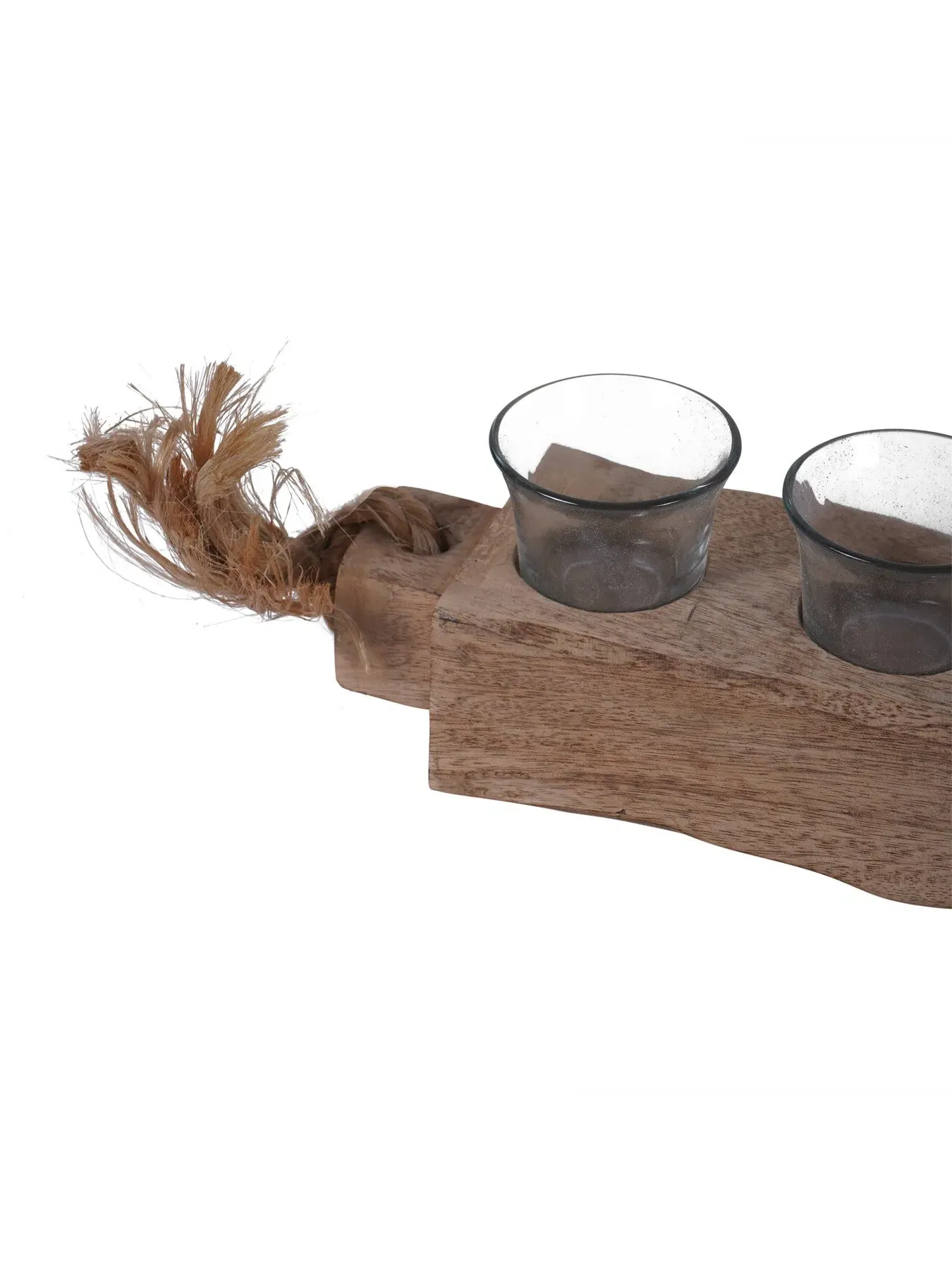 8 Light Tea Light Holder - Antique, Wood