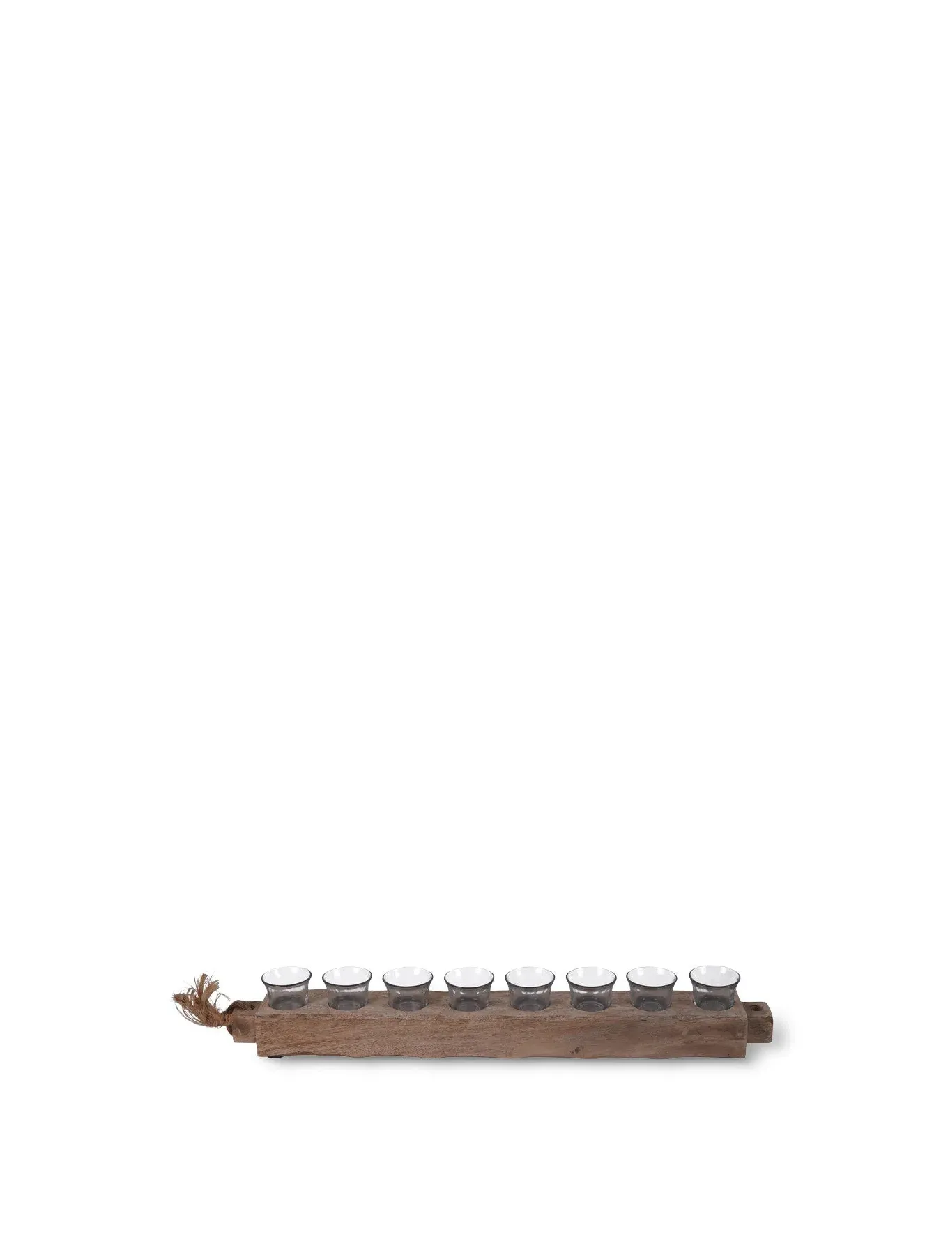 8 Light Tea Light Holder - Antique, Wood image