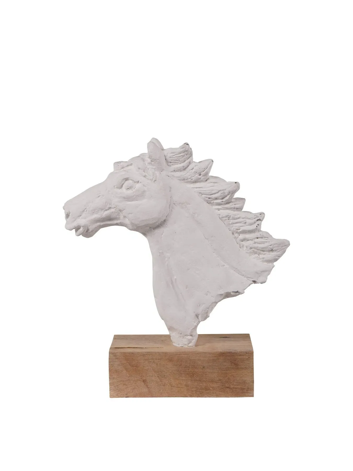 Abstract Horse Sculpture - White Natural