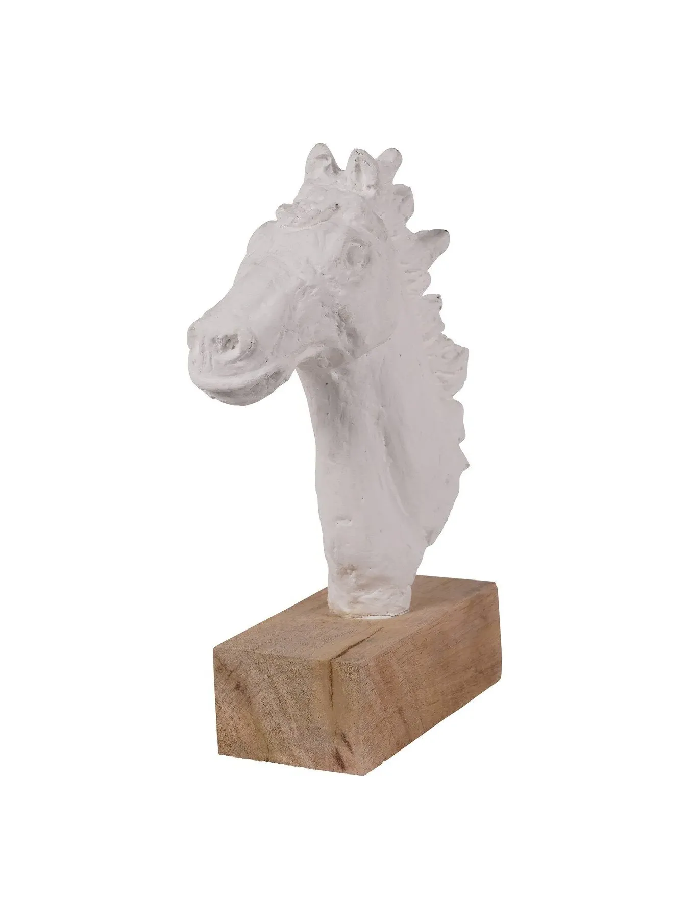 Abstract Horse Sculpture - White Natural