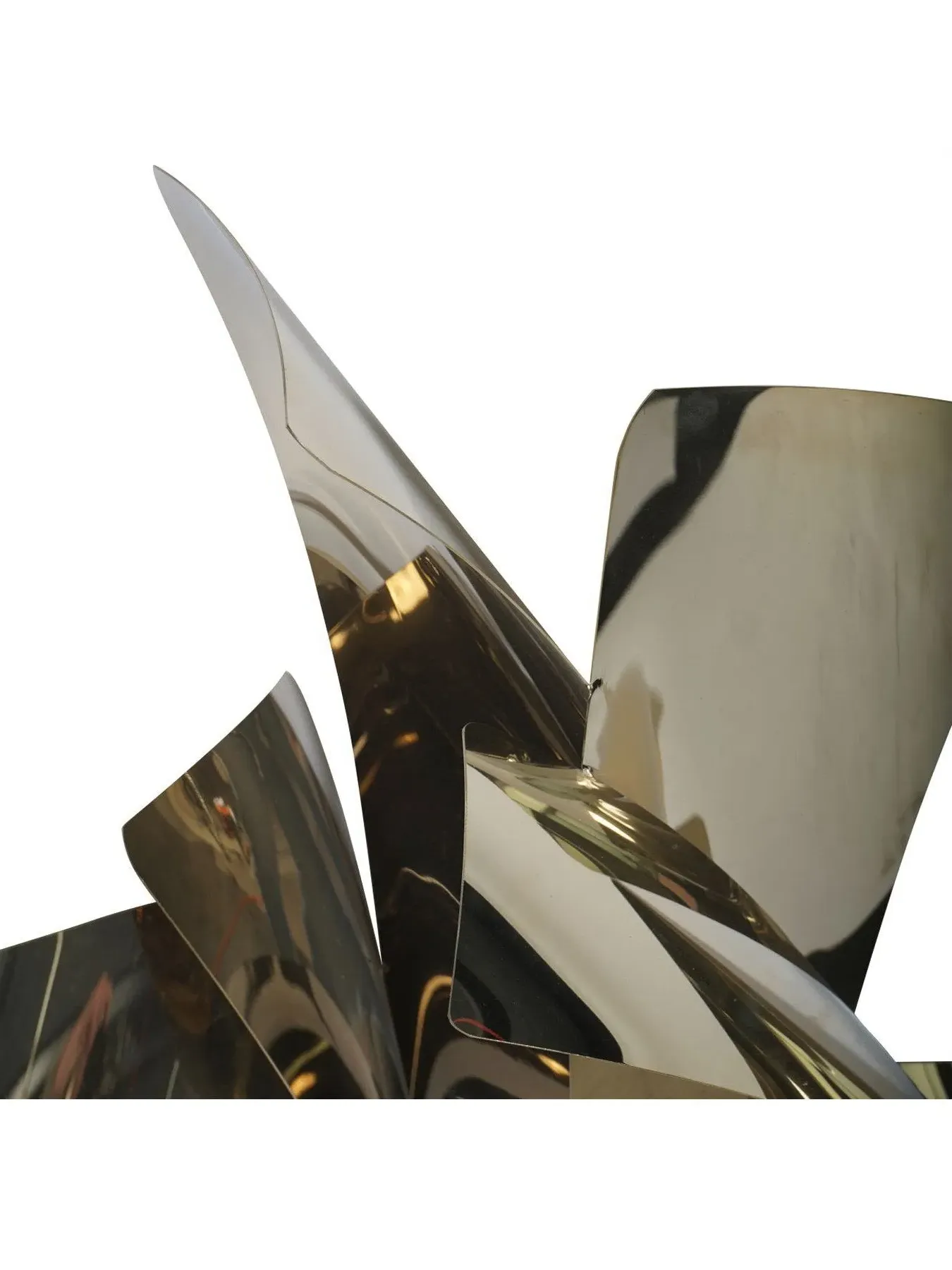Abstract Slice Wall Art - Champagne Gold, Steel