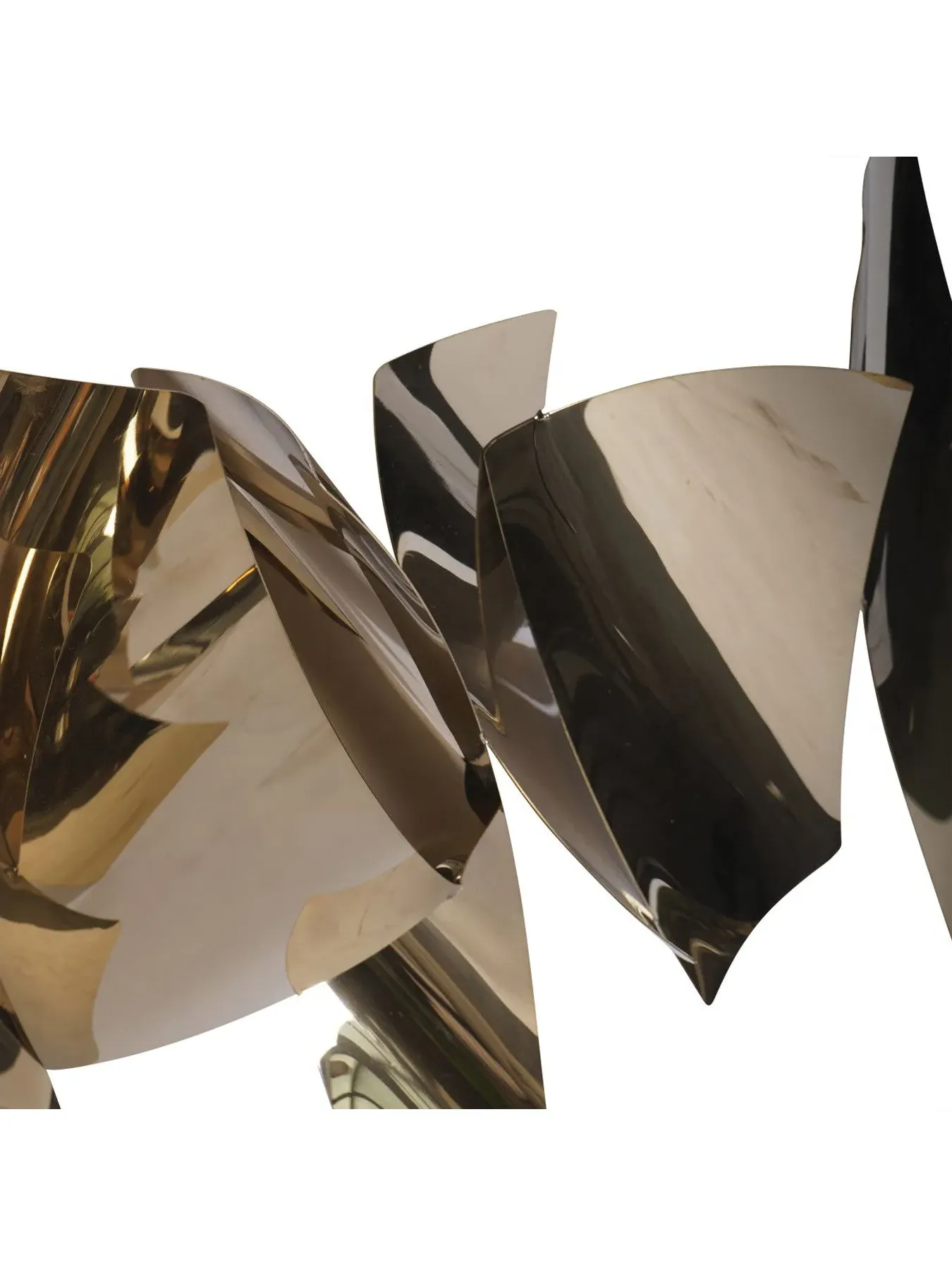 Abstract Slice Wall Art - Champagne Gold, Steel
