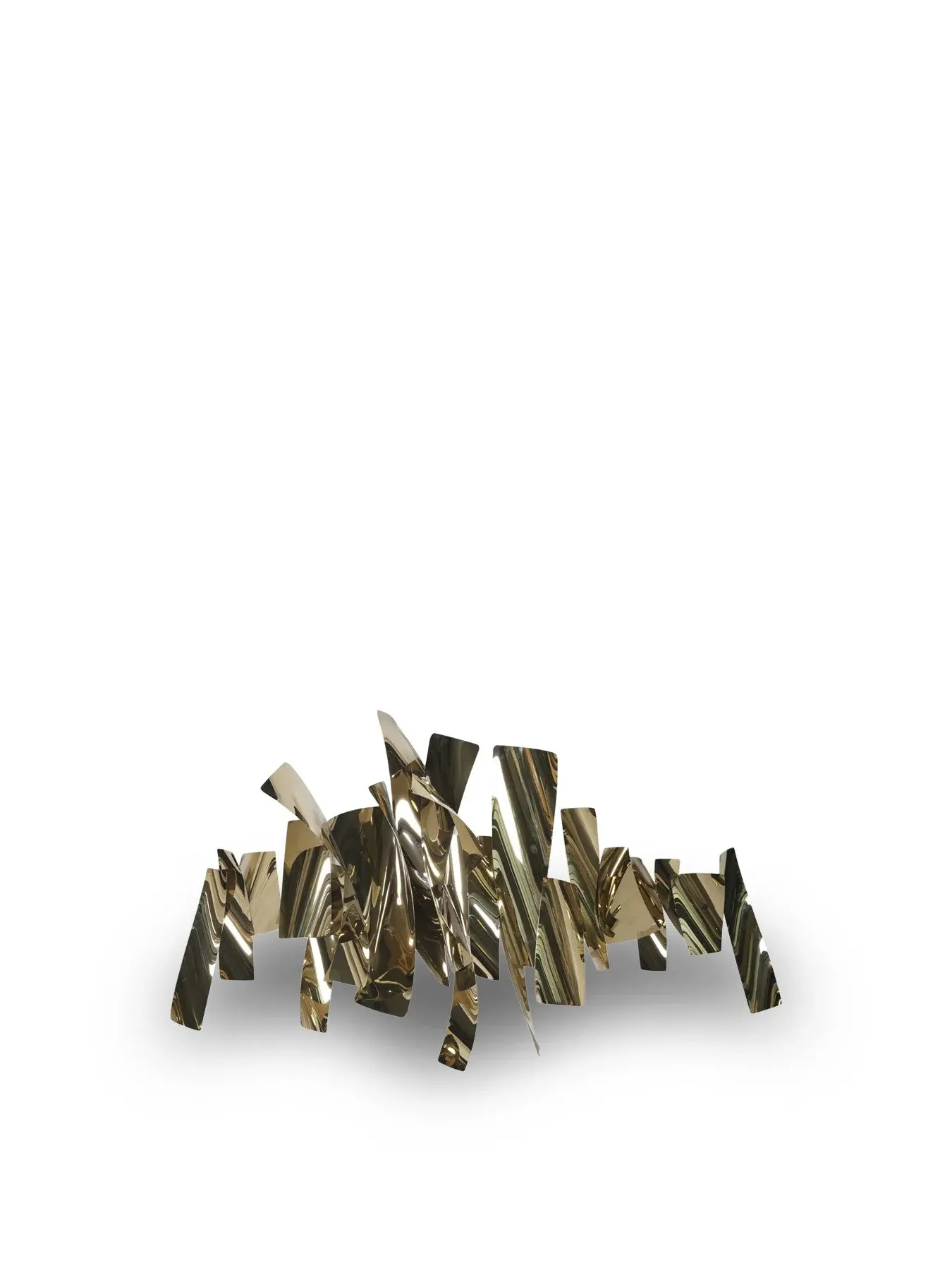 Abstract Slice Wall Art - Champagne Gold, Steel image