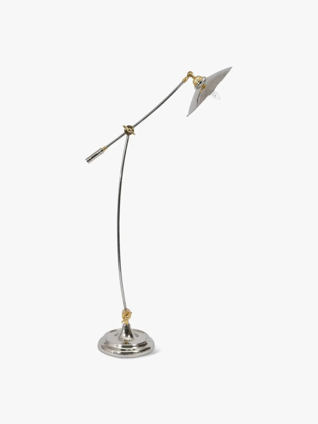 Adjustable Floor Lamp - Silver, Brass Steel image