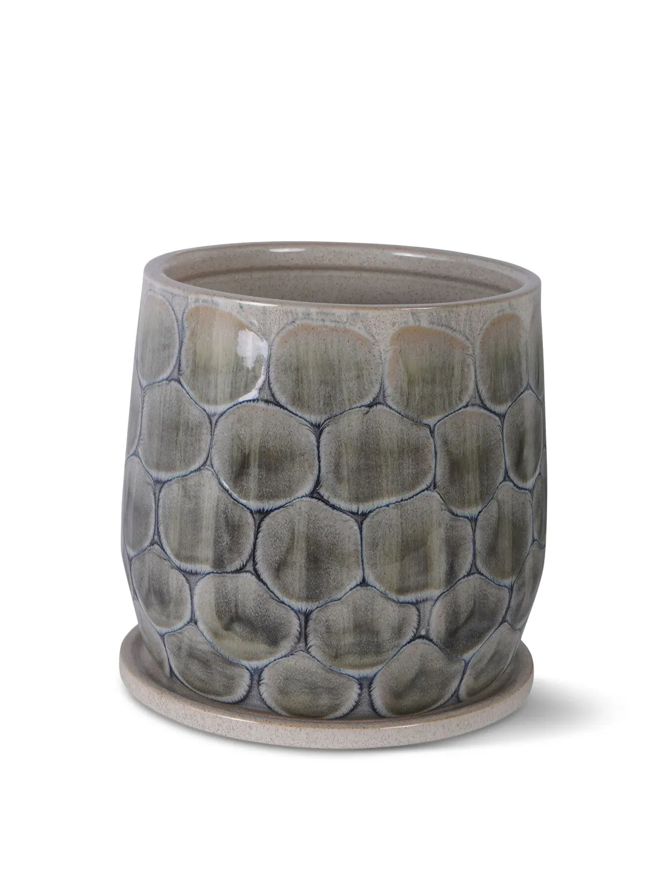 Armadillo Ceramic Planter with Base - Blue, Ceramic image