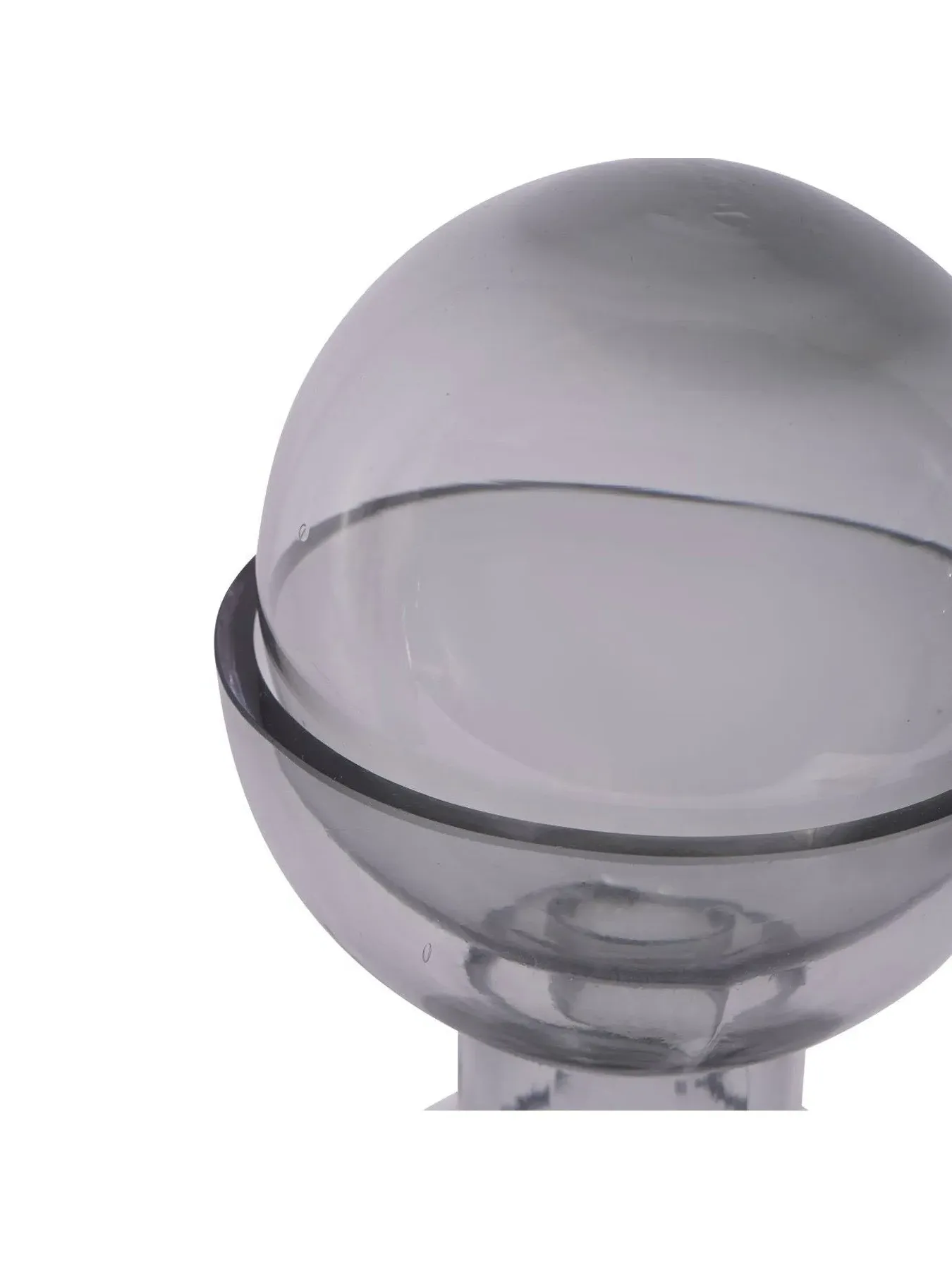 Bottle Vase Smoked Finish - Grey, Glass