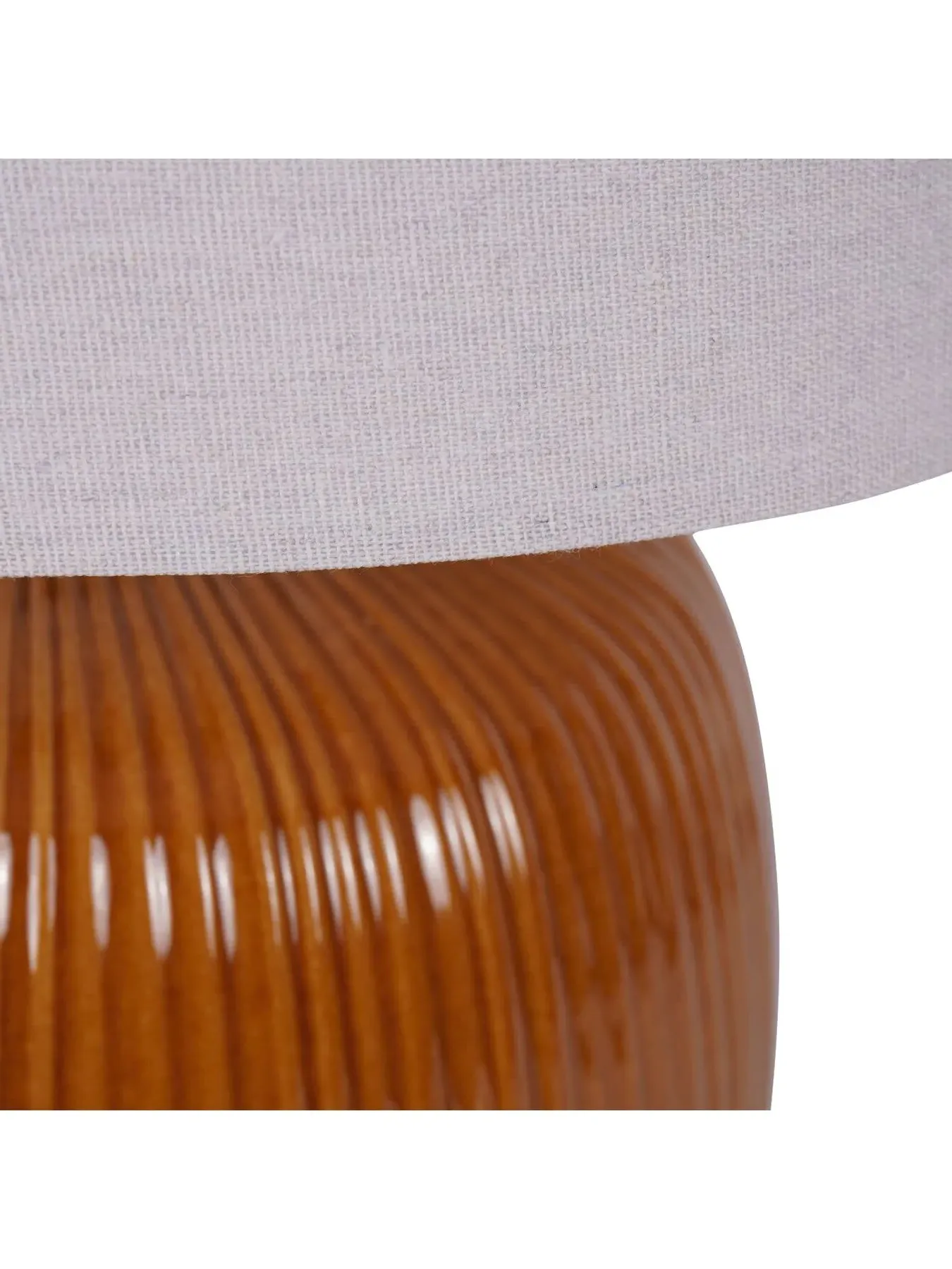 Bruno Ceramic Table Lamp - Ochre Brown
