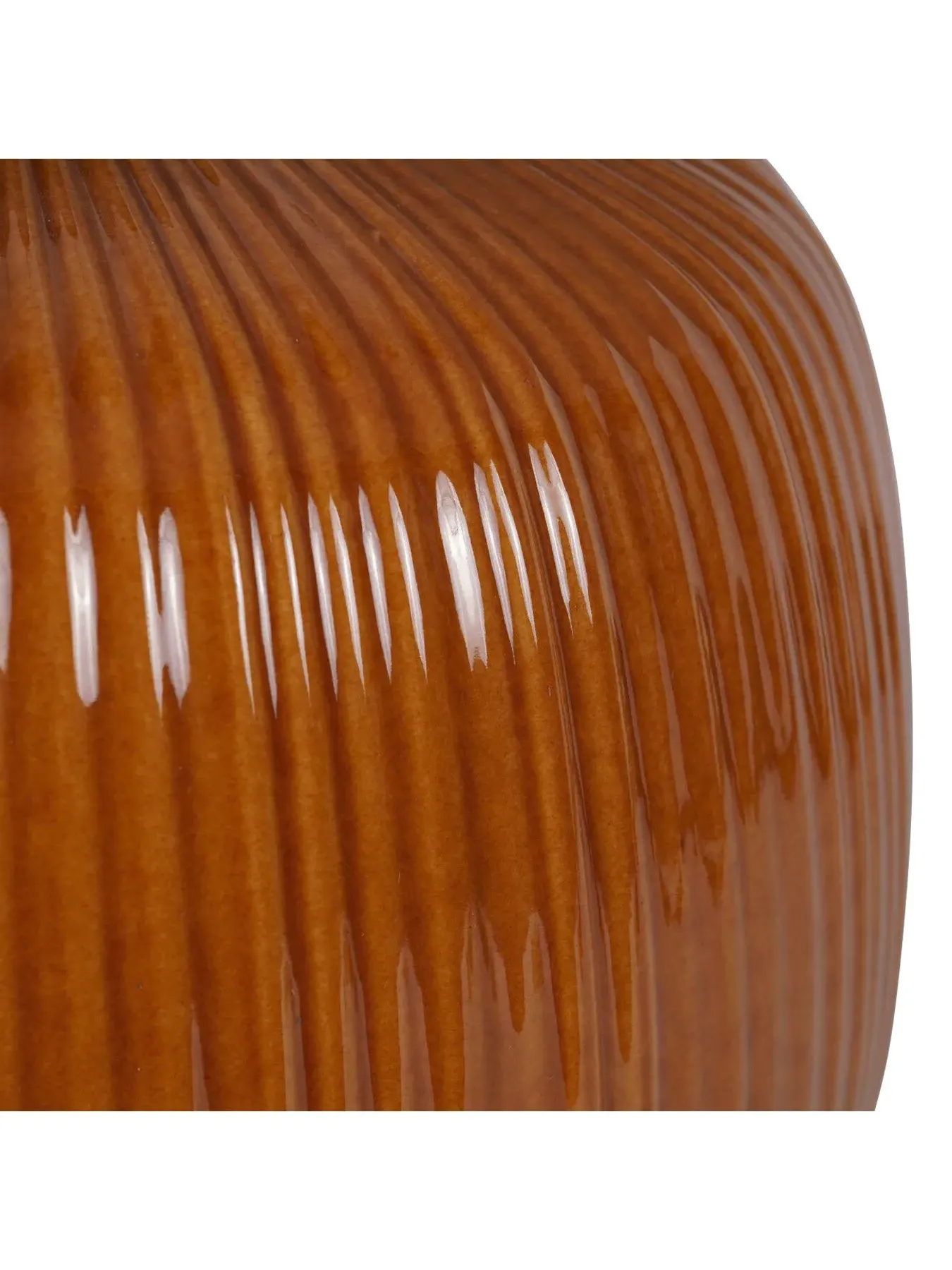 Bruno Ceramic Table Lamp - Ochre Brown