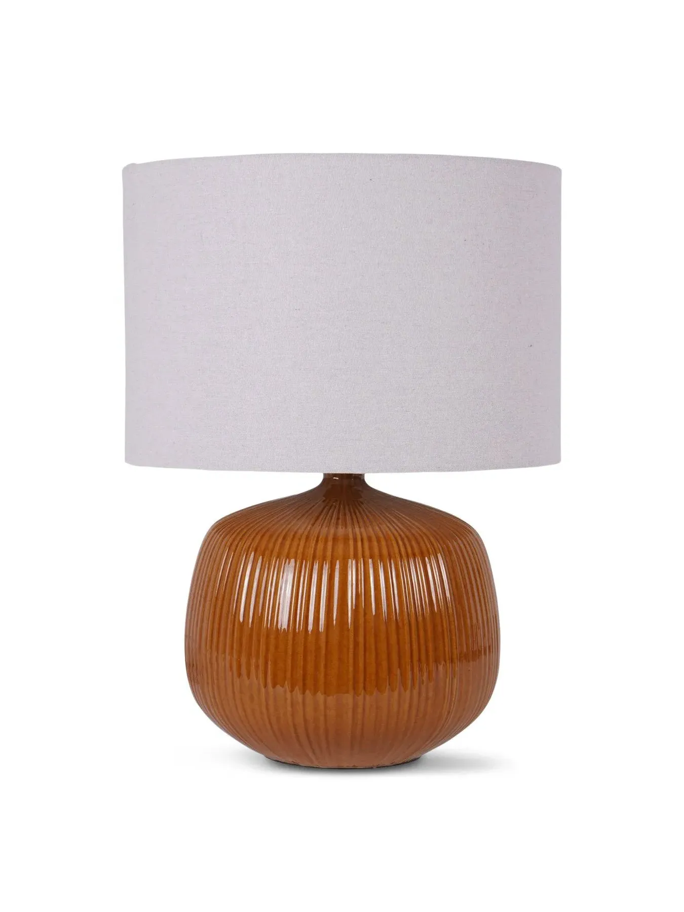 Bruno Ceramic Table Lamp - Ochre Brown image