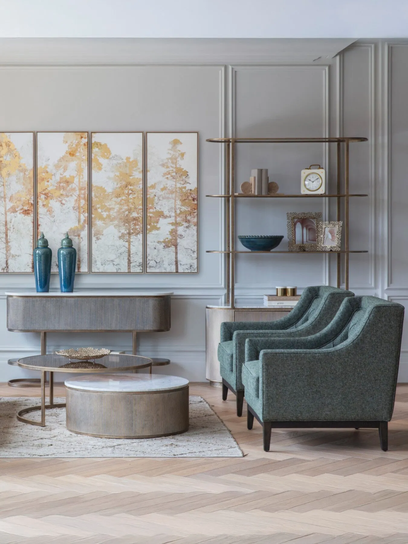 Buttoned Armchair - Green