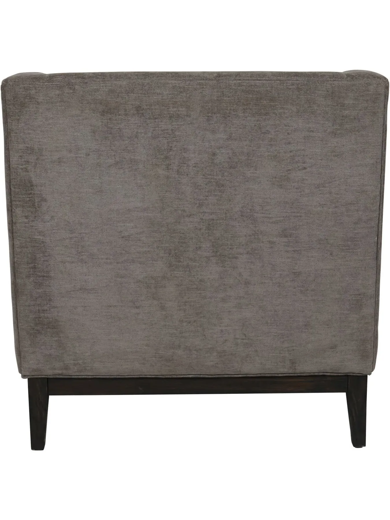 Buttoned Armchair with Piped Accents - Grey, Fabric