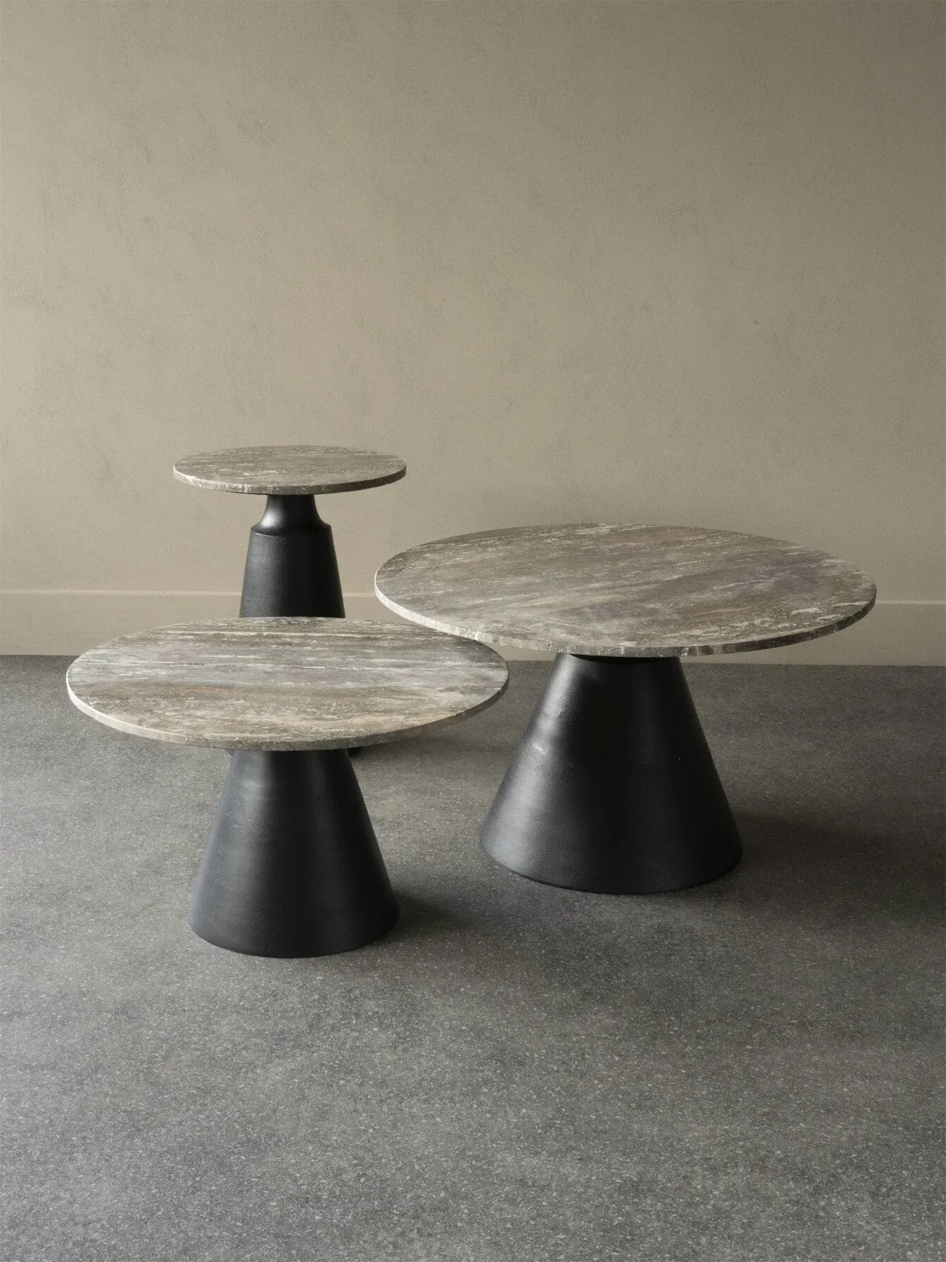 Coffee Table - Grey, Travertine