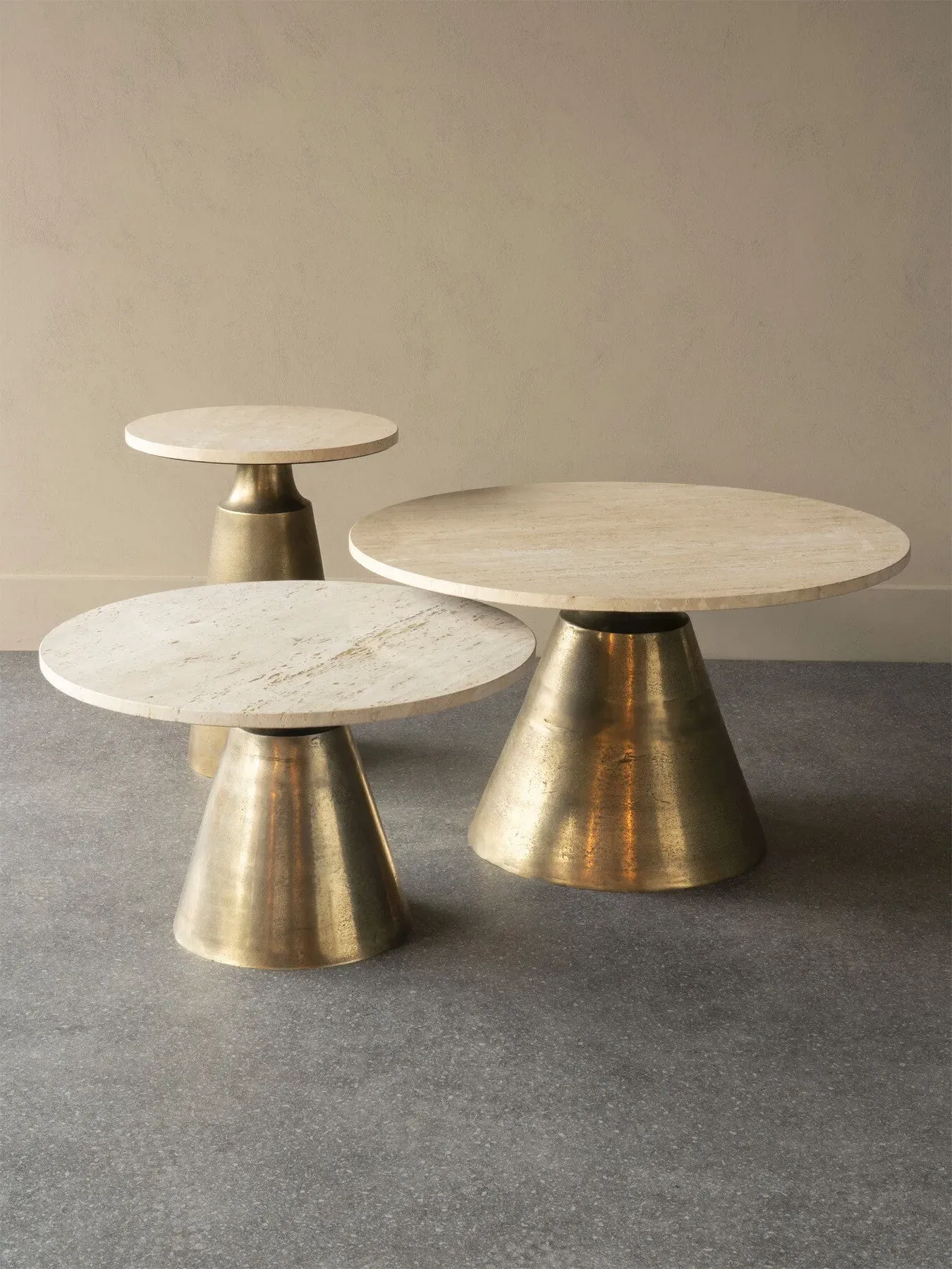Coffee Table - Peach, Travertine