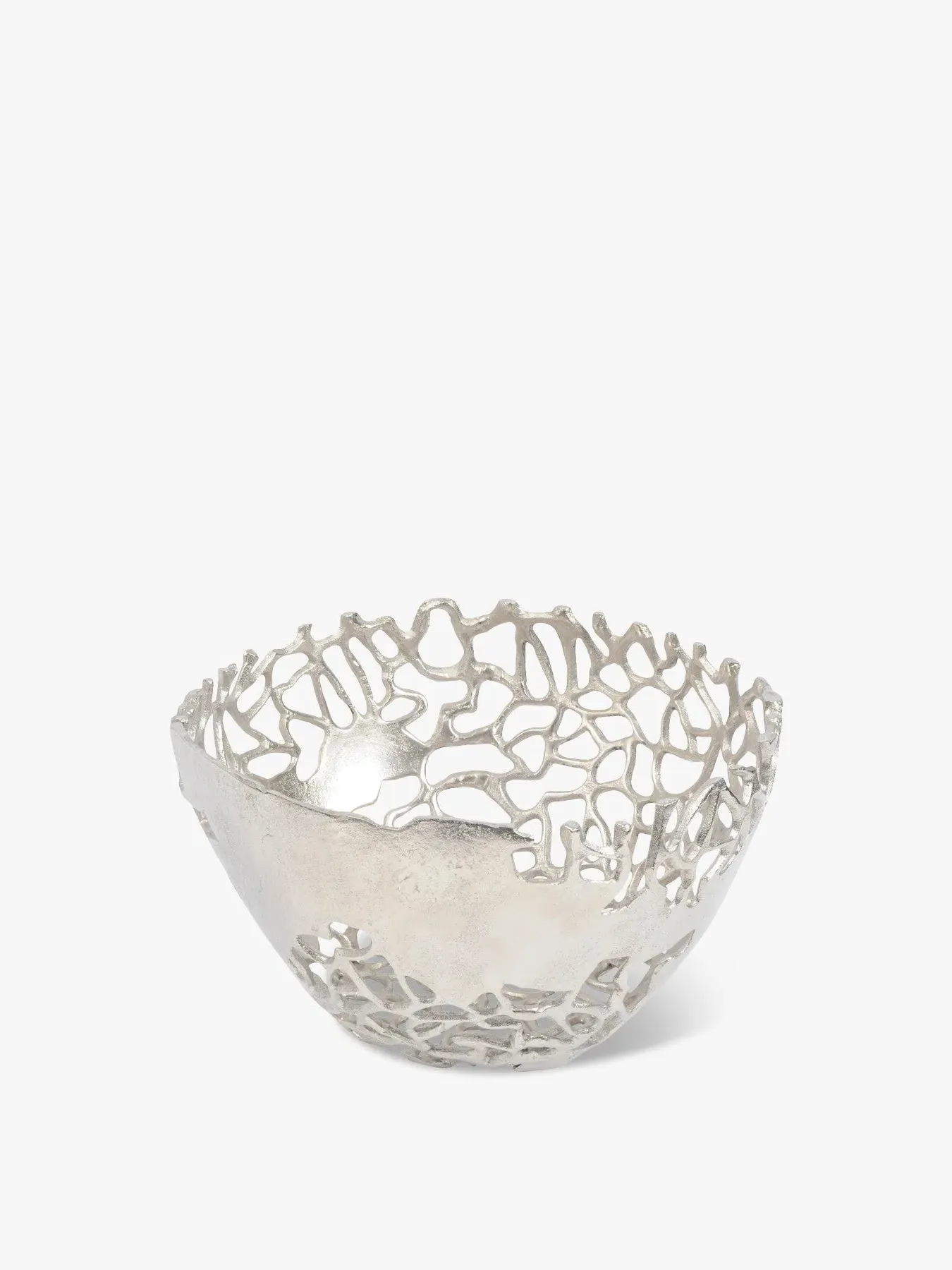 Coral Design Bowl - Silver, Aluminium image