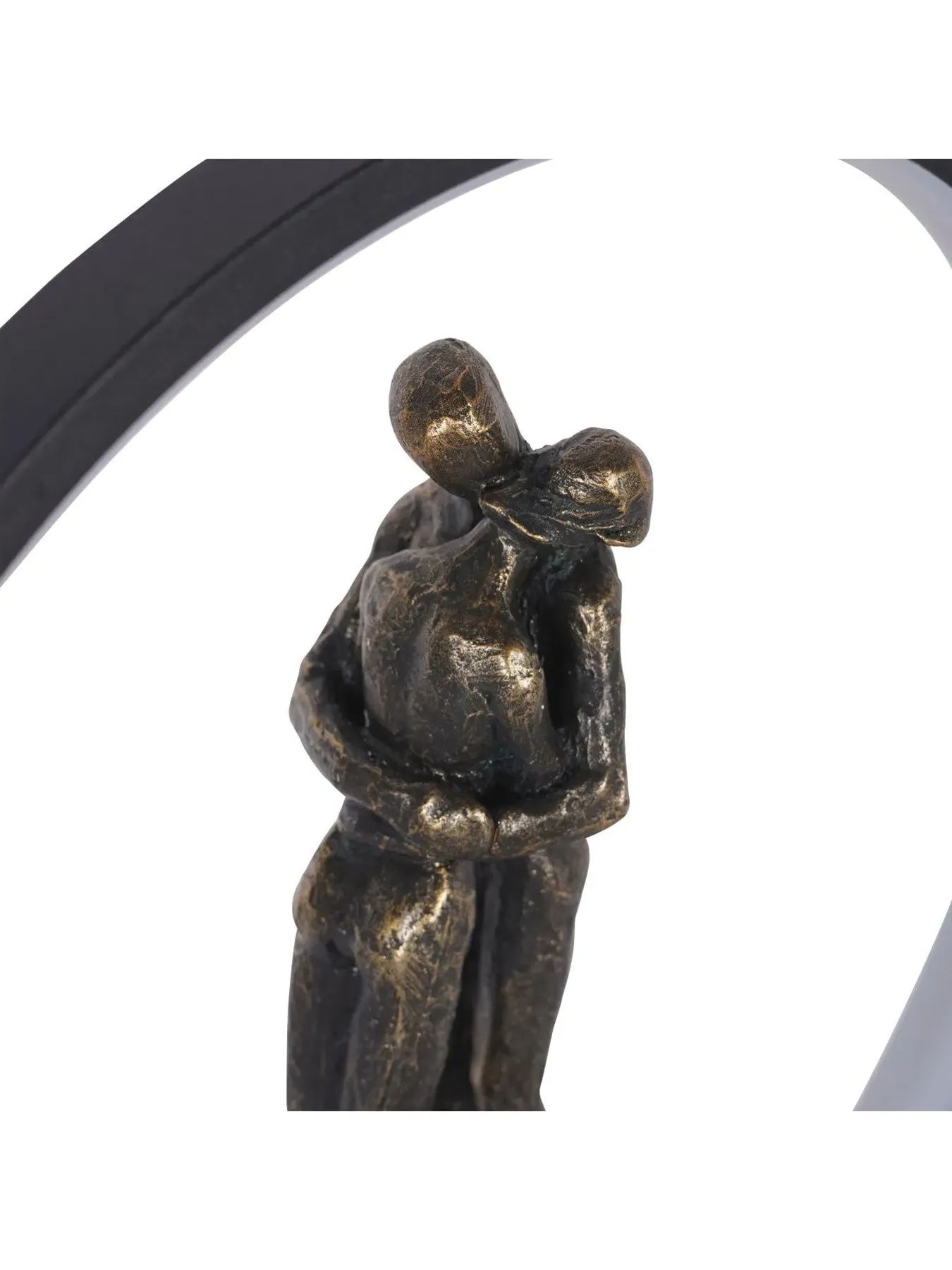 Couple Light Sculpture with LED USB - Bronze