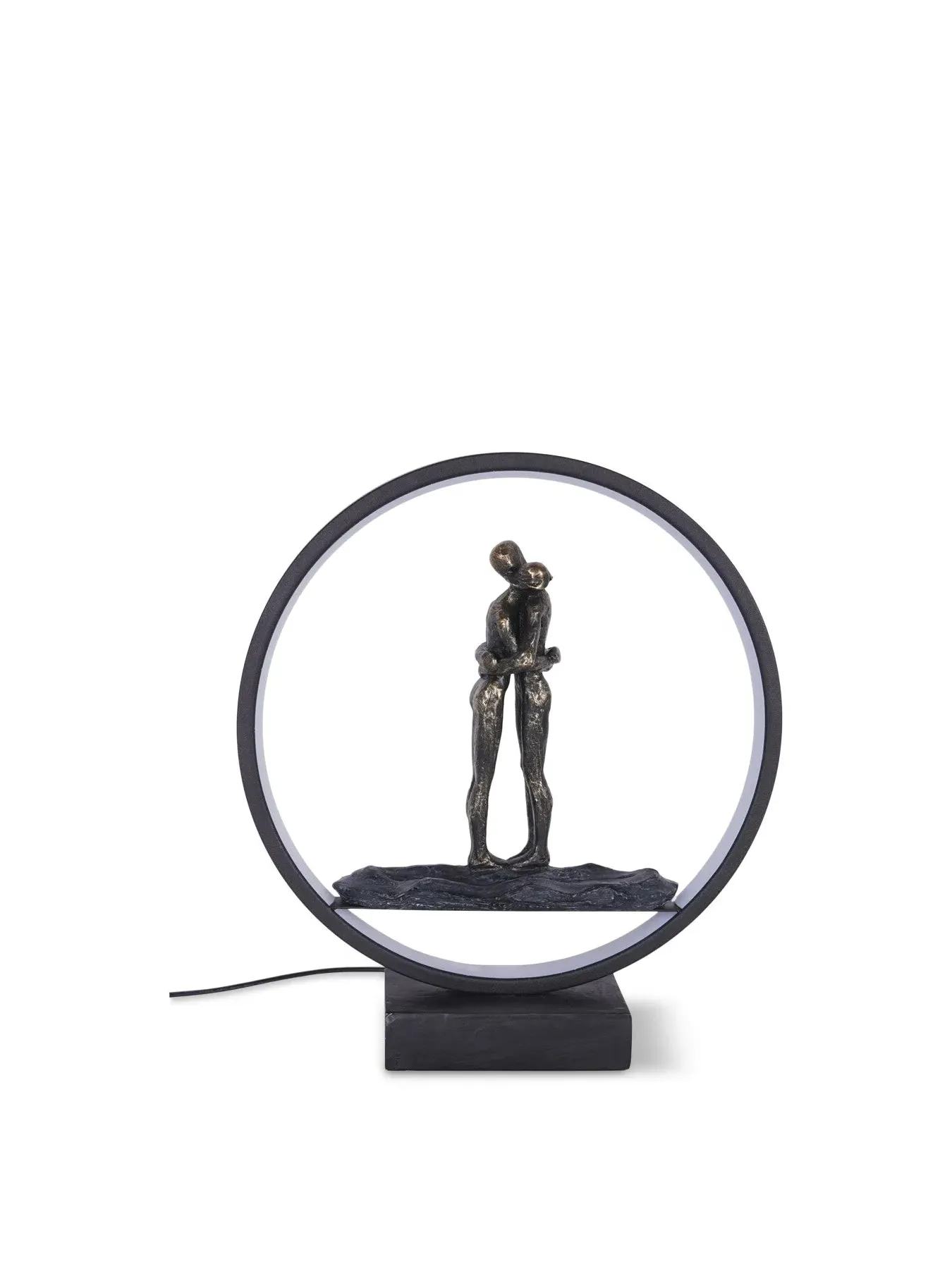 Couple Light Sculpture with LED USB - Bronze image