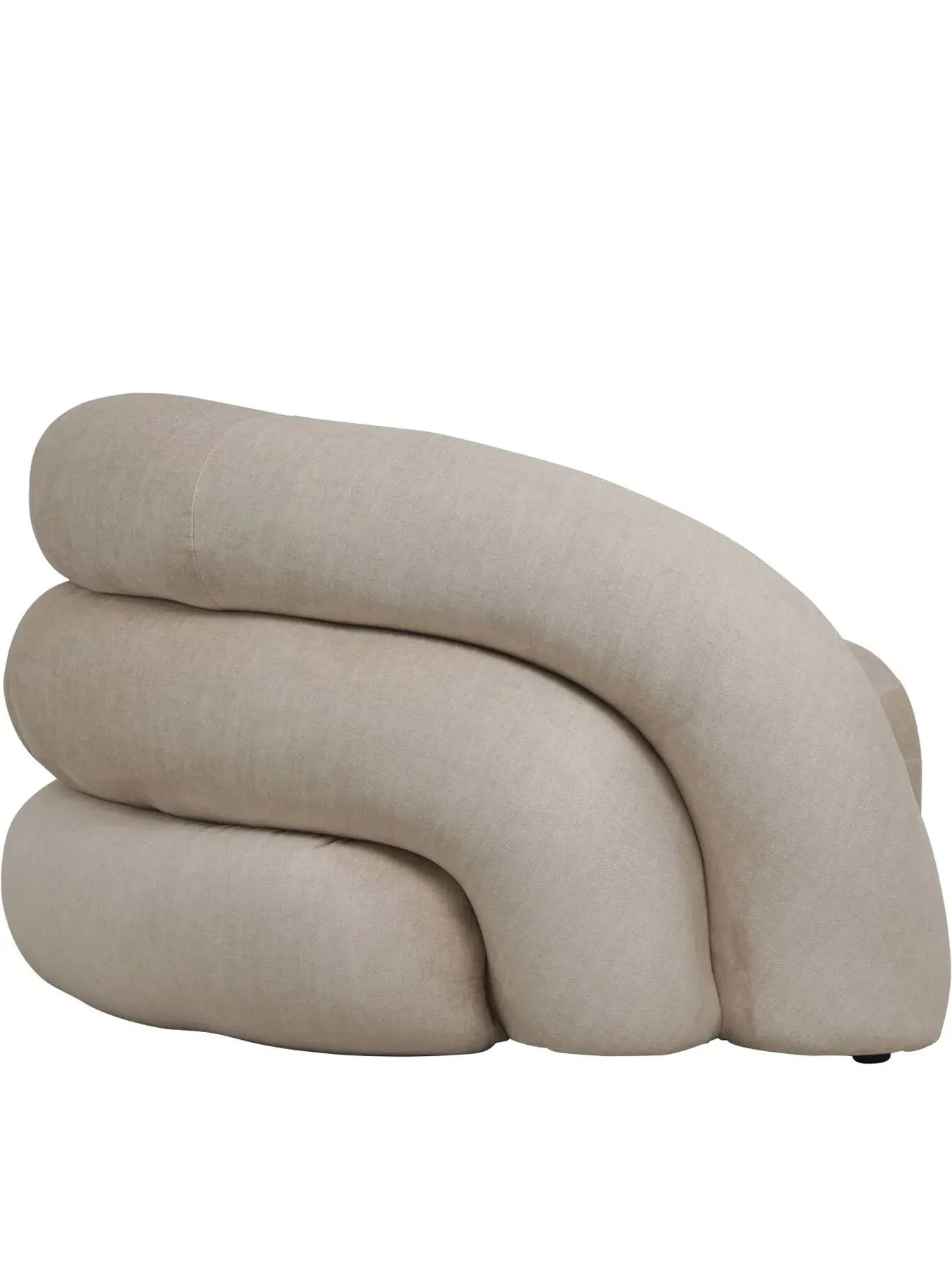 Curved Snug Chair Upholstered - Cream