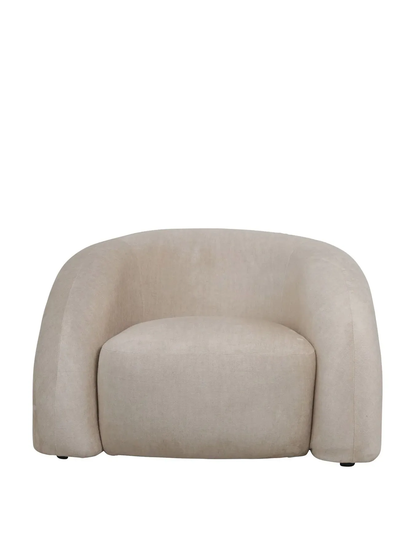 Curved Snug Chair Upholstered - Cream