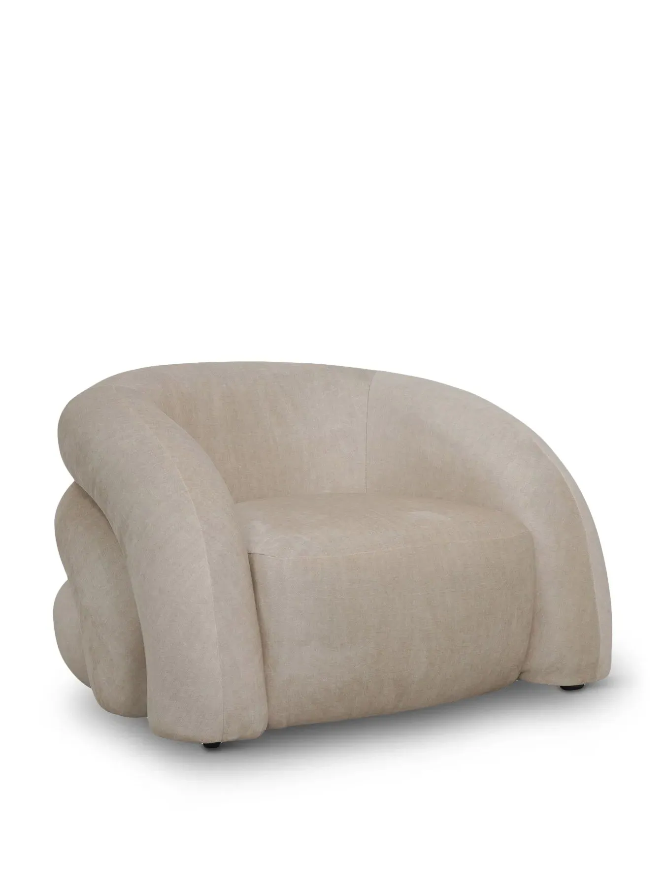 Curved Snug Chair Upholstered - Cream image