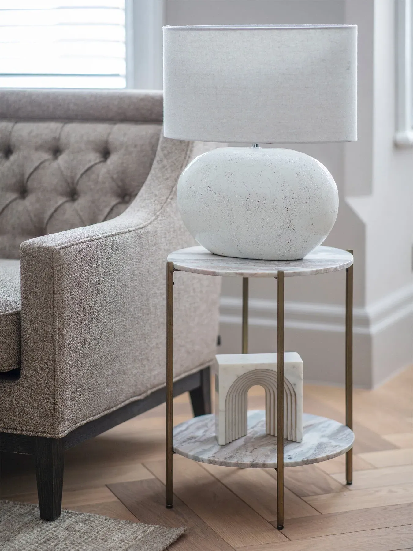 Decorative Sculpture - White, Marble
