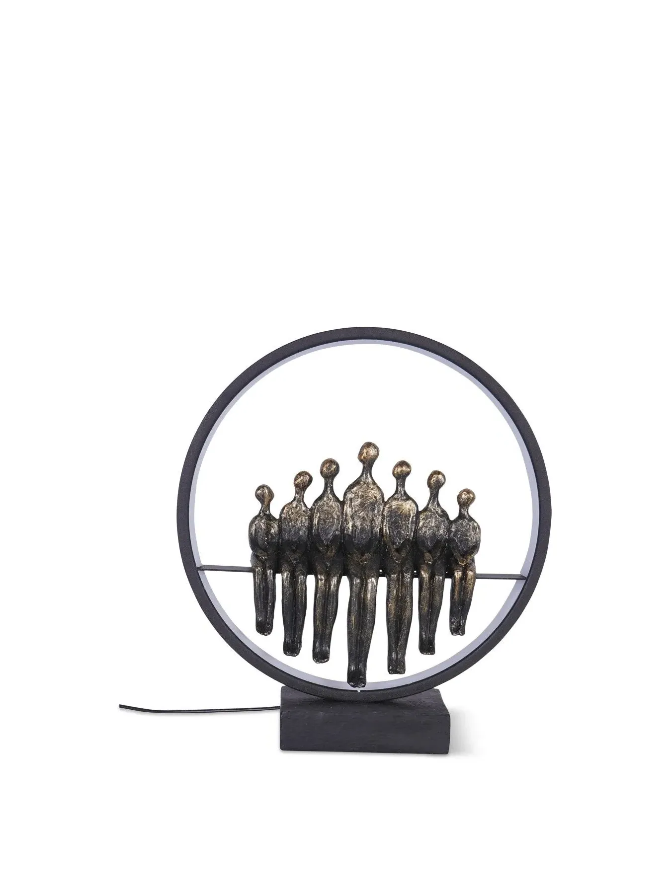 Family Light Sculpture with LED USB - Bronze image