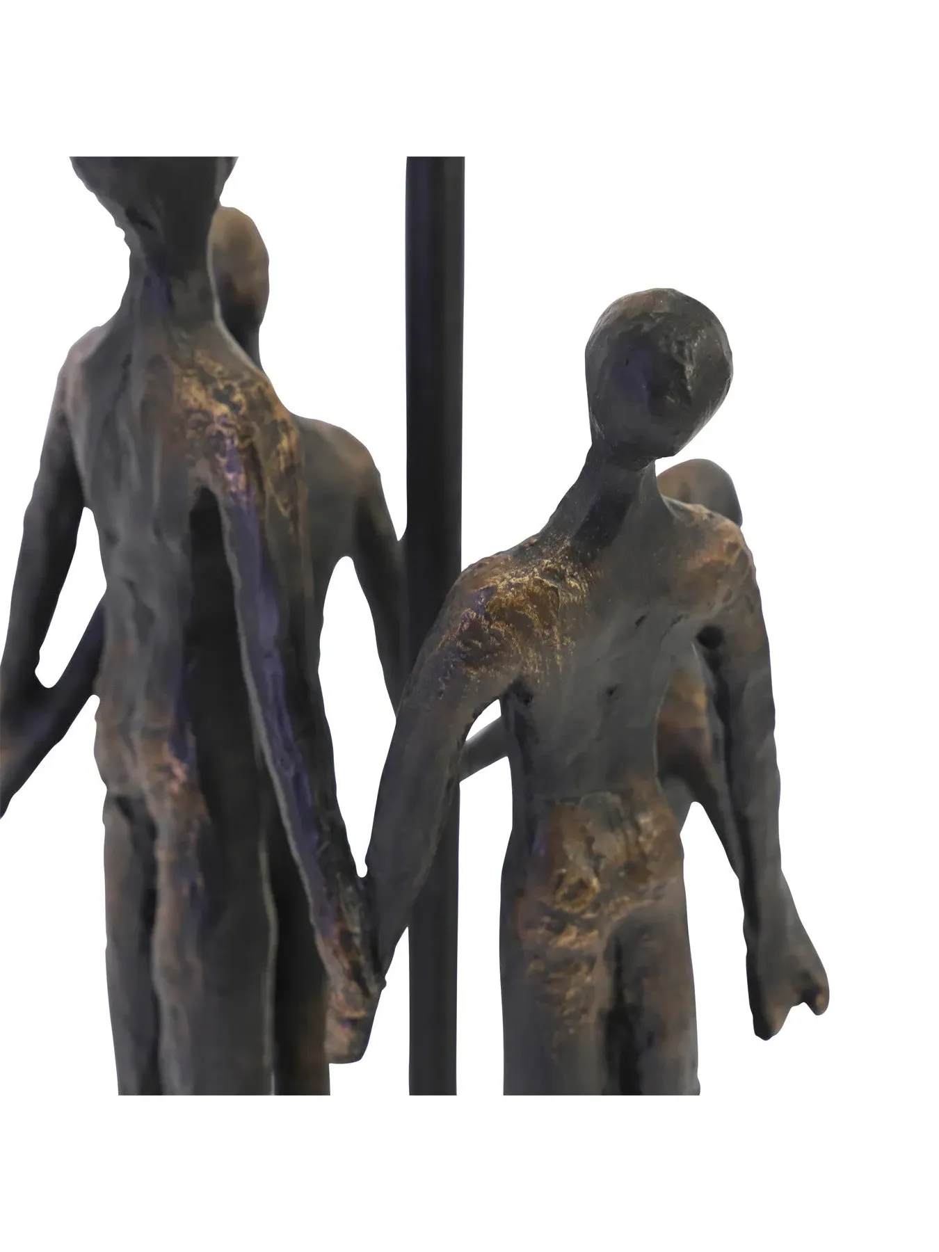 Family Sculpture Table Lamp with Shade - Bronze