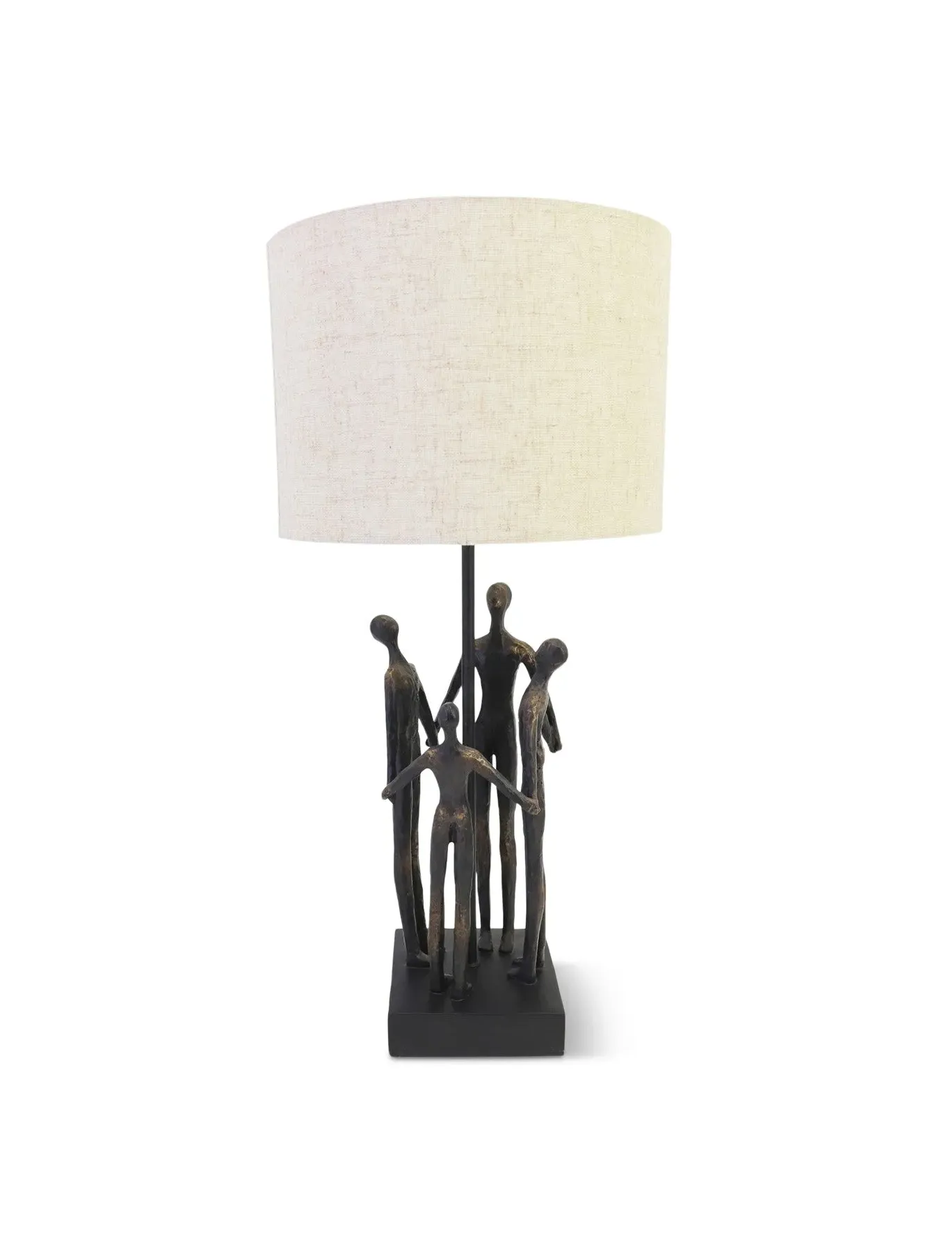 Family Sculpture Table Lamp with Shade - Bronze image
