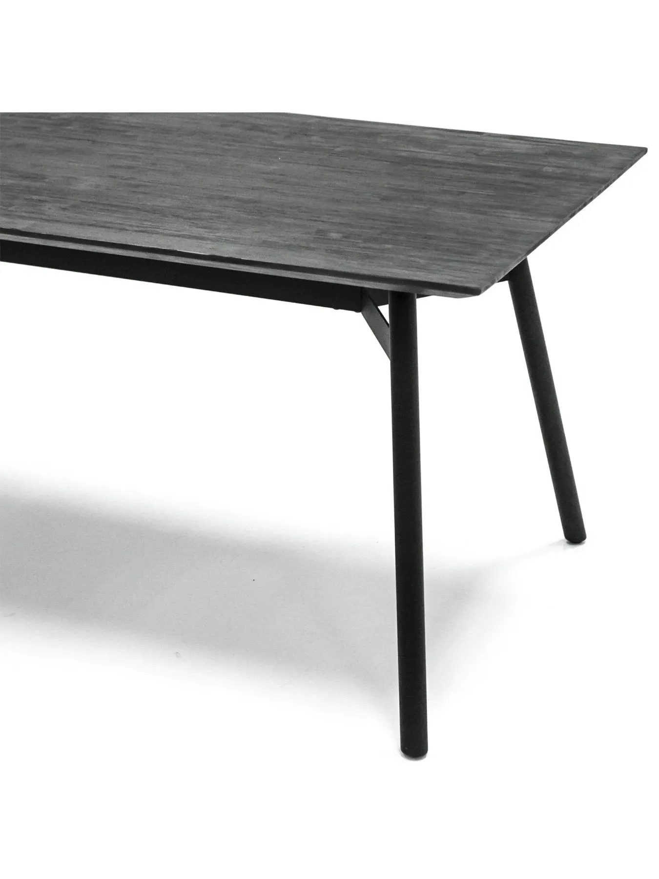 Fixed Dining Table - Black, Acacia Wood