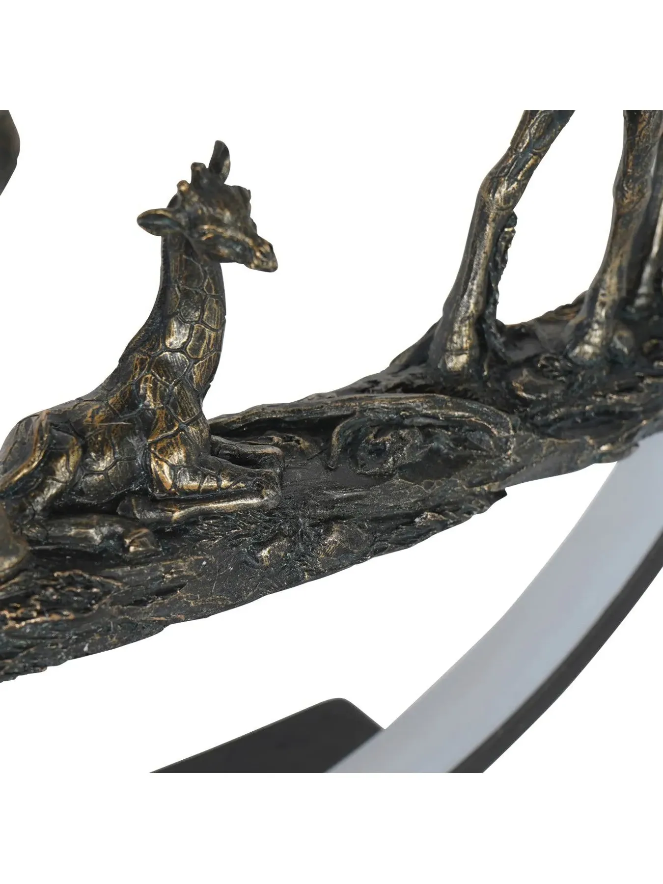 Giraffe Family Light Sculpture LED USB - Bronze